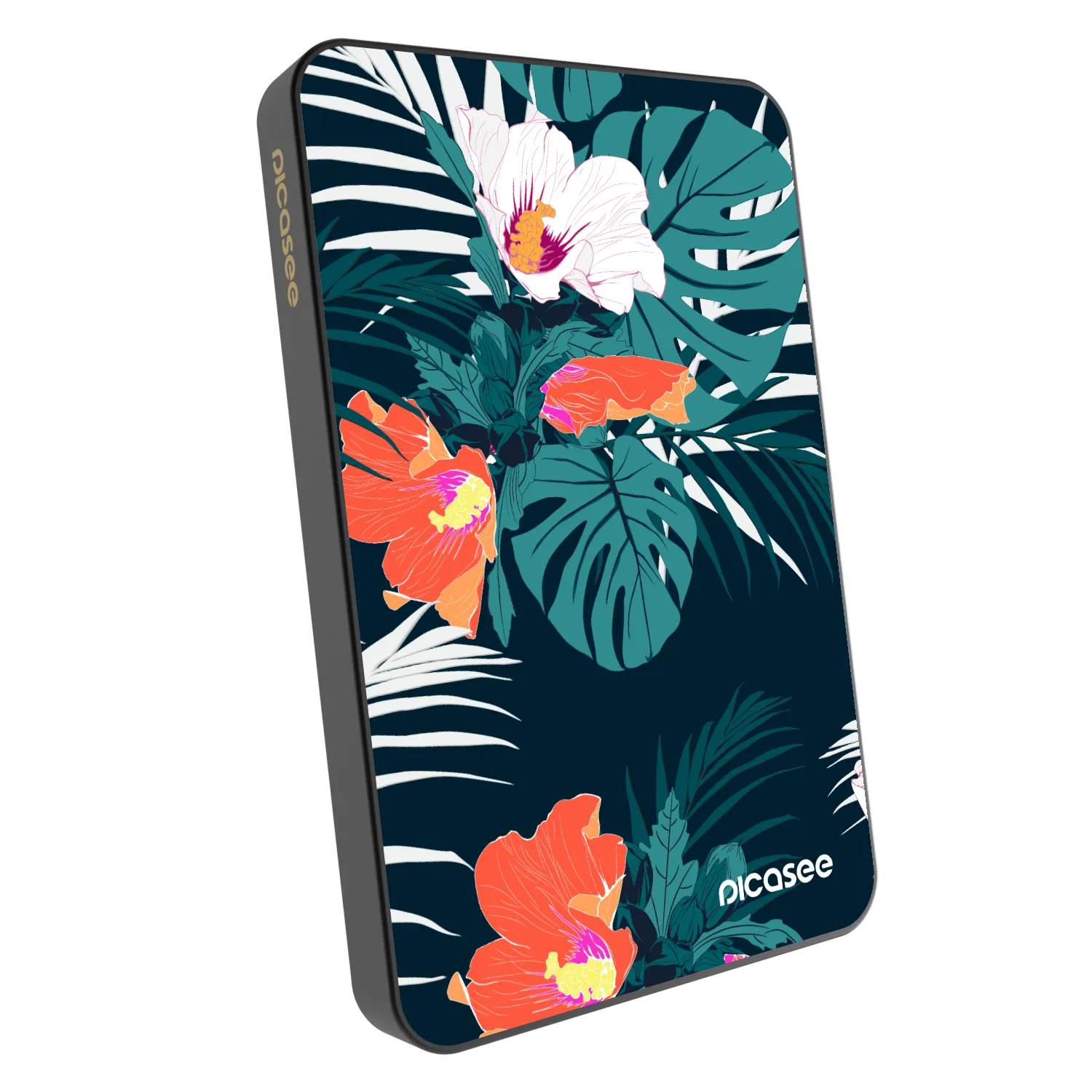 Picasee Powerbanka s MagSafe 5 000 mAh Šedá - Monstera Color