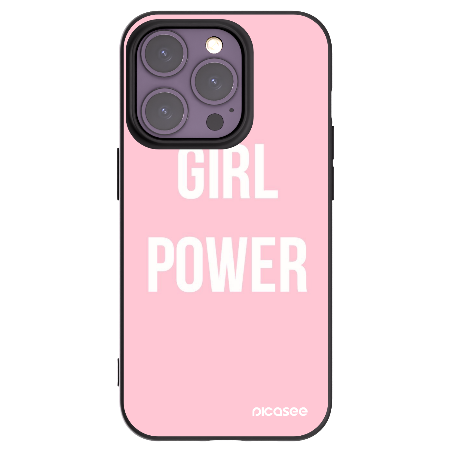 Picasee silikonový černý obal pro Apple iPhone 14 Pro - Dívčí síla