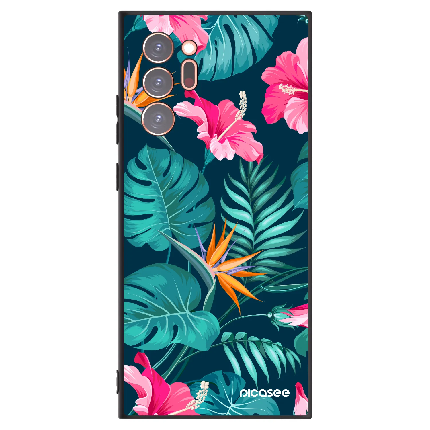 Picasee silikonový černý obal pro Samsung Galaxy Note 20 Ultra - Pink Monstera