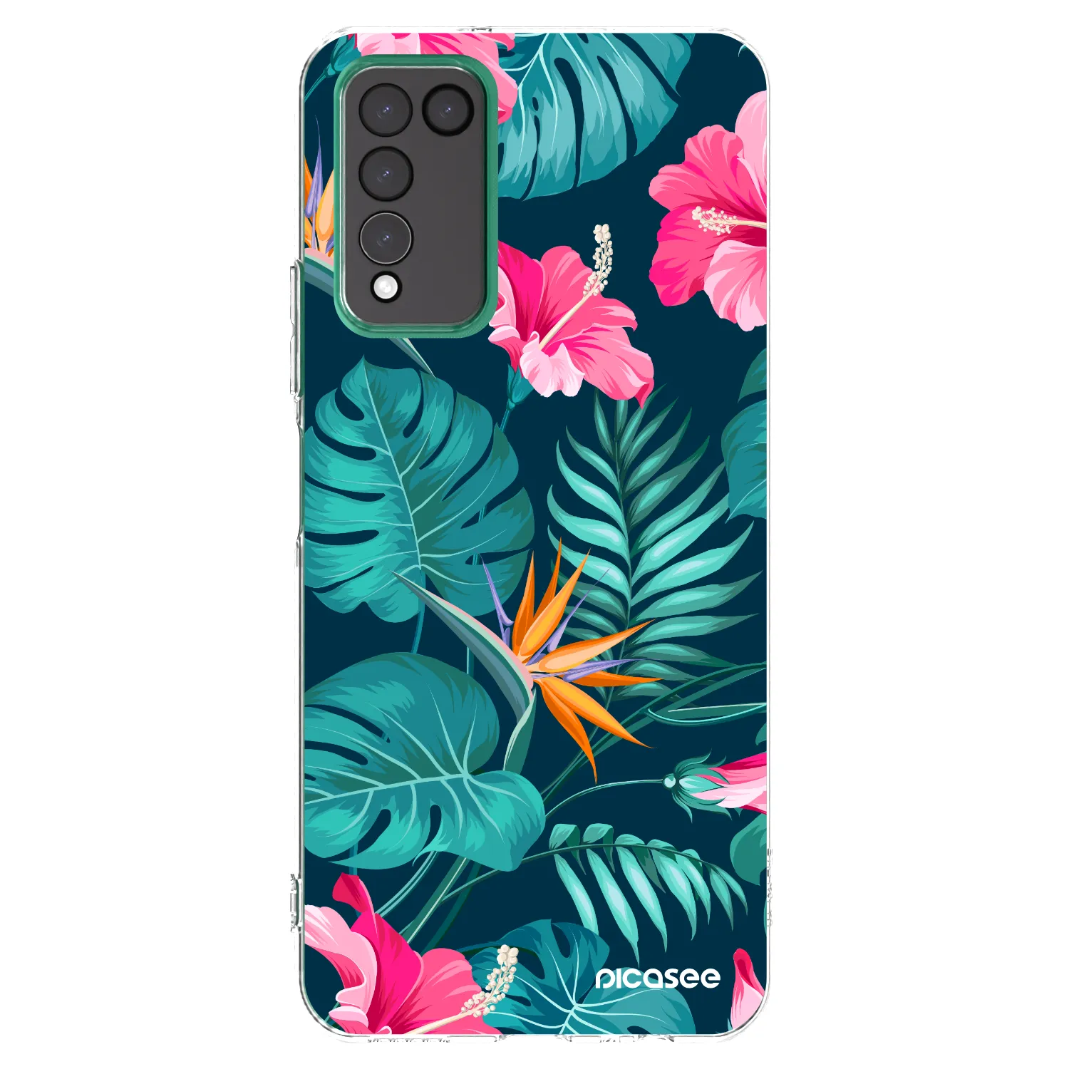 Picasee silikonový průhledný obal pro Honor 10X Lite - Pink Monstera