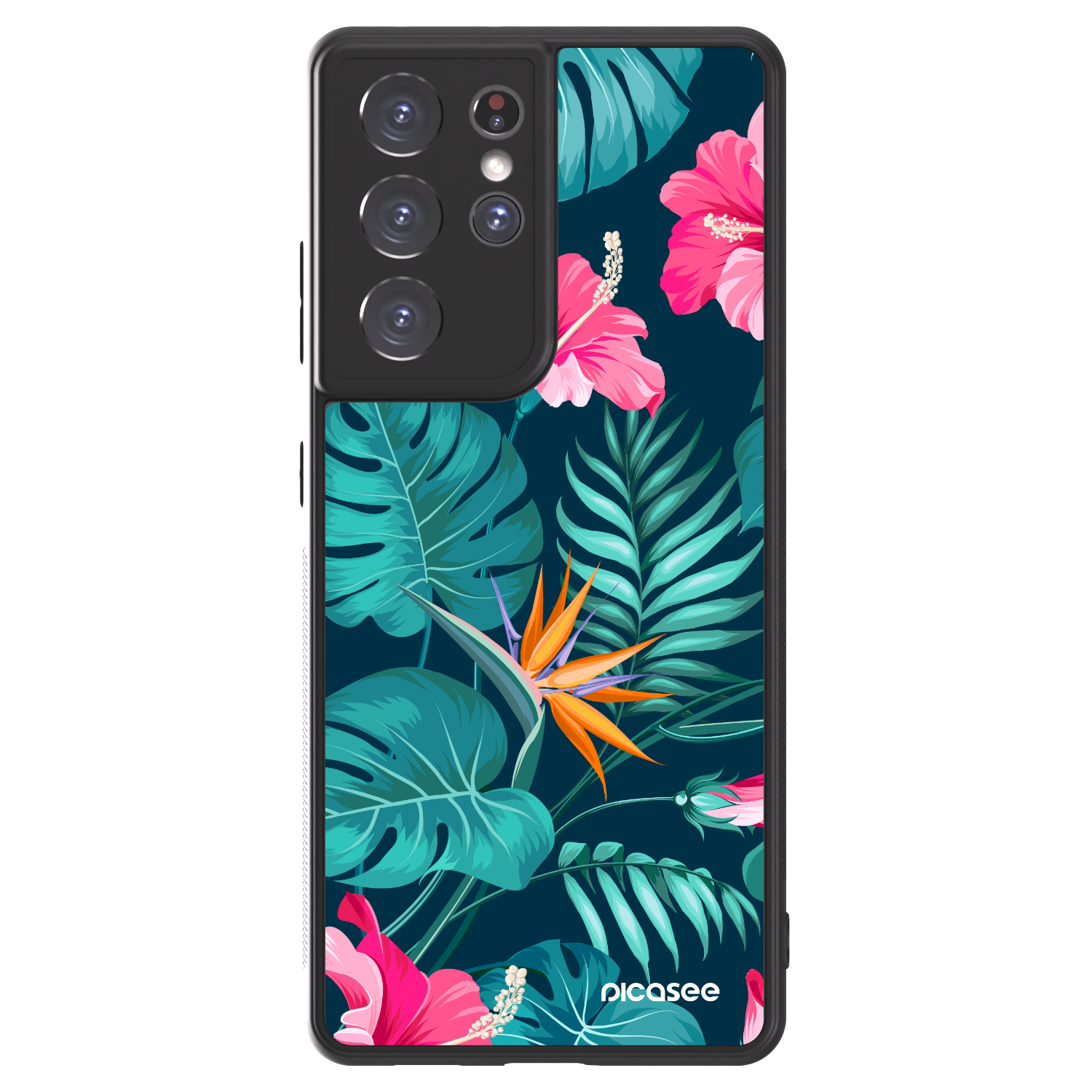 Picasee ULTIMATE CASE pro Samsung Galaxy S21 Ultra 5G G998B - Pink Monstera