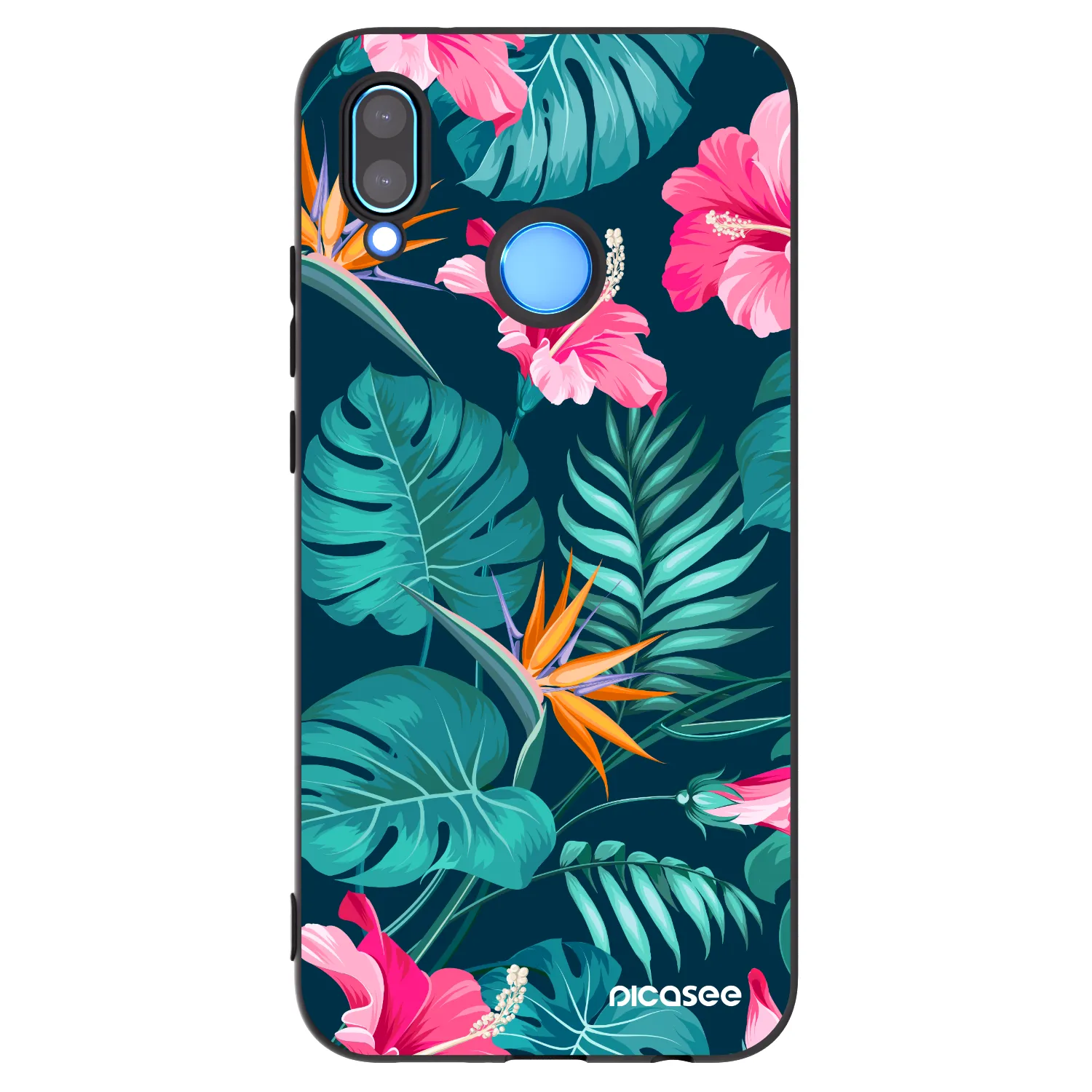 Picasee silikonový černý obal pro Huawei P20 Lite - Pink Monstera
