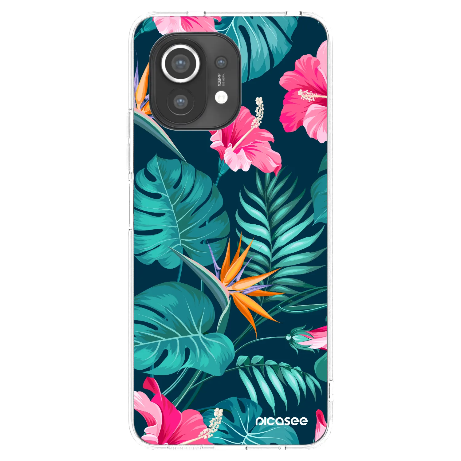 Picasee silikonový průhledný obal pro Xiaomi Mi 11 - Pink Monstera
