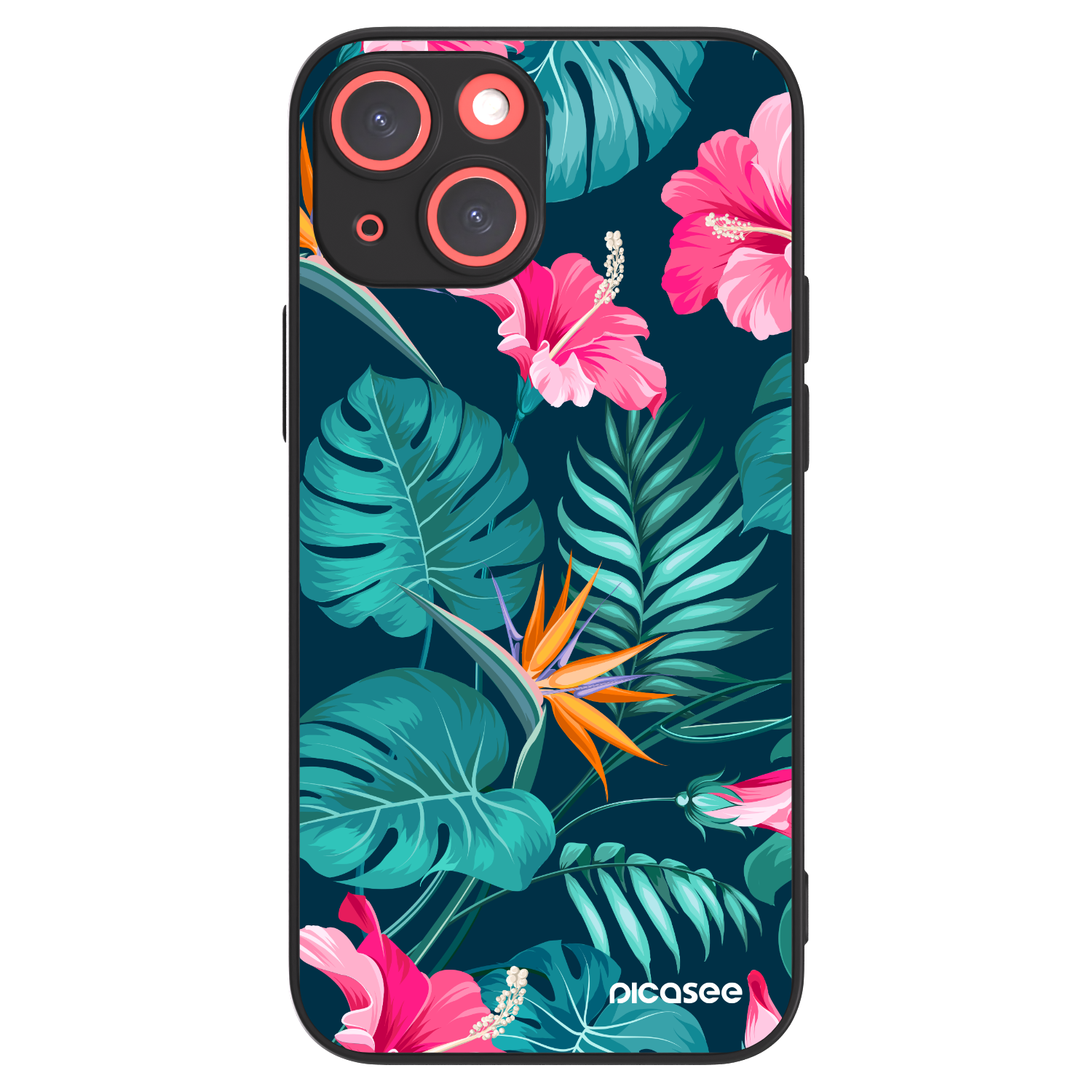 Picasee ULTIMATE CASE pro Apple iPhone 13 mini - Pink Monstera