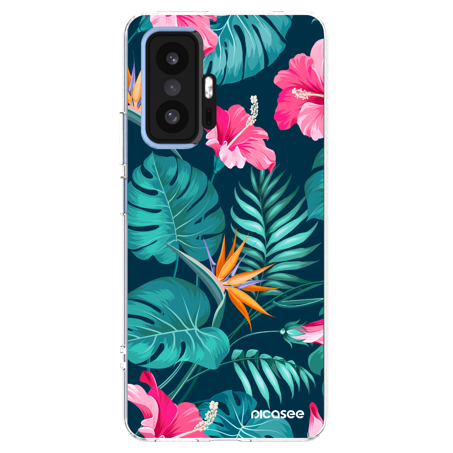 Picasee silikonový průhledný obal pro Xiaomi 11T - Pink Monstera