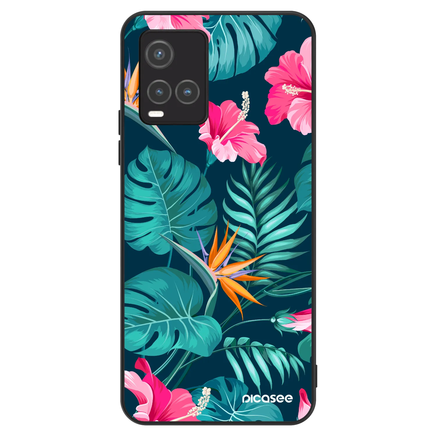 Picasee ULTIMATE CASE pro Vivo Y33s - Pink Monstera