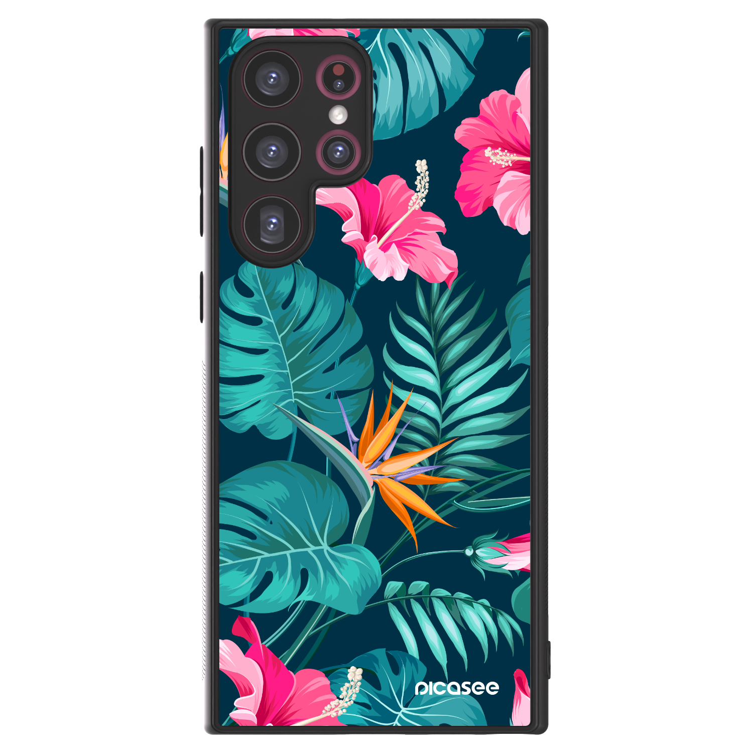 Picasee ULTIMATE CASE pro Samsung Galaxy S22 Ultra 5G - Pink Monstera