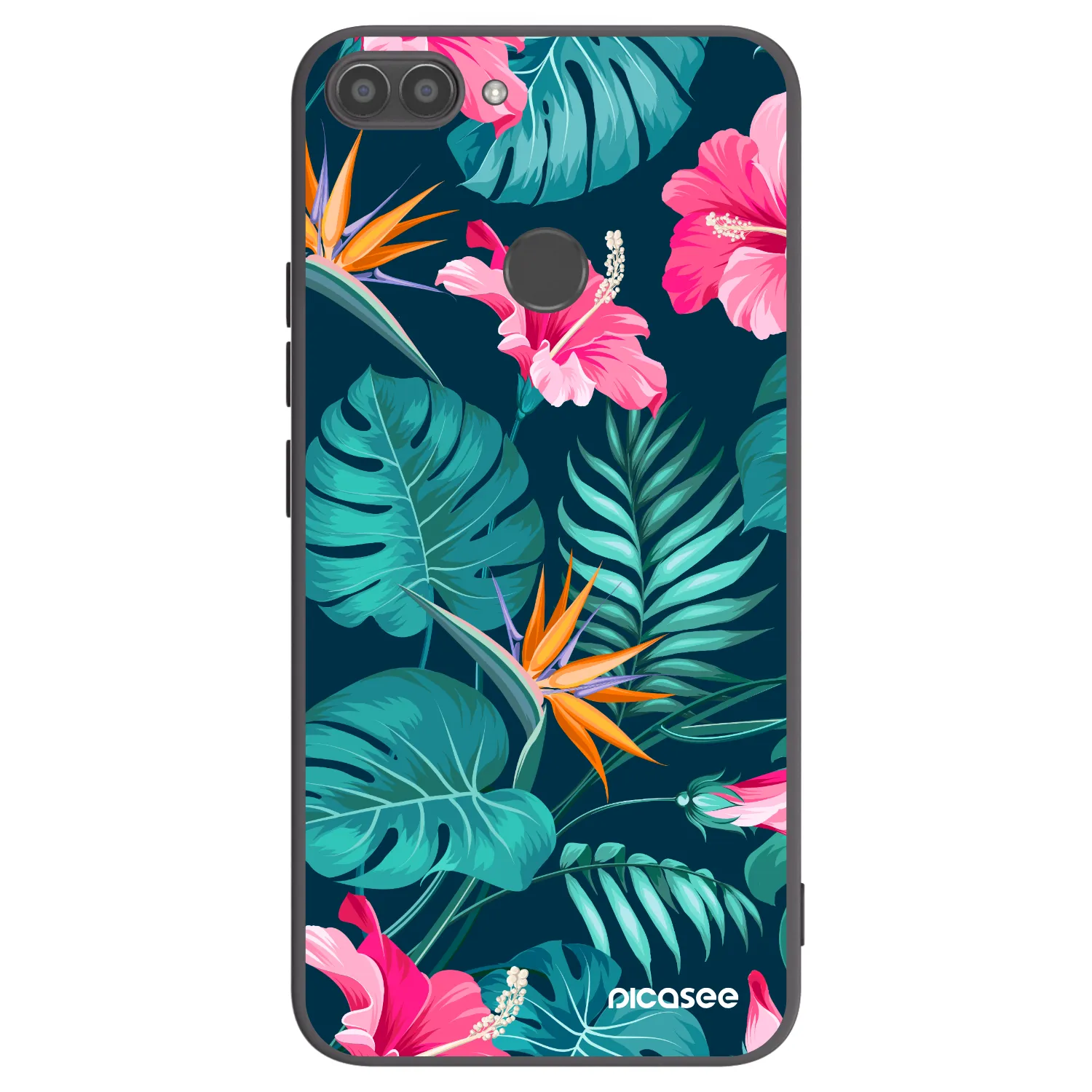 Picasee silikonový černý obal pro Huawei P Smart - Pink Monstera