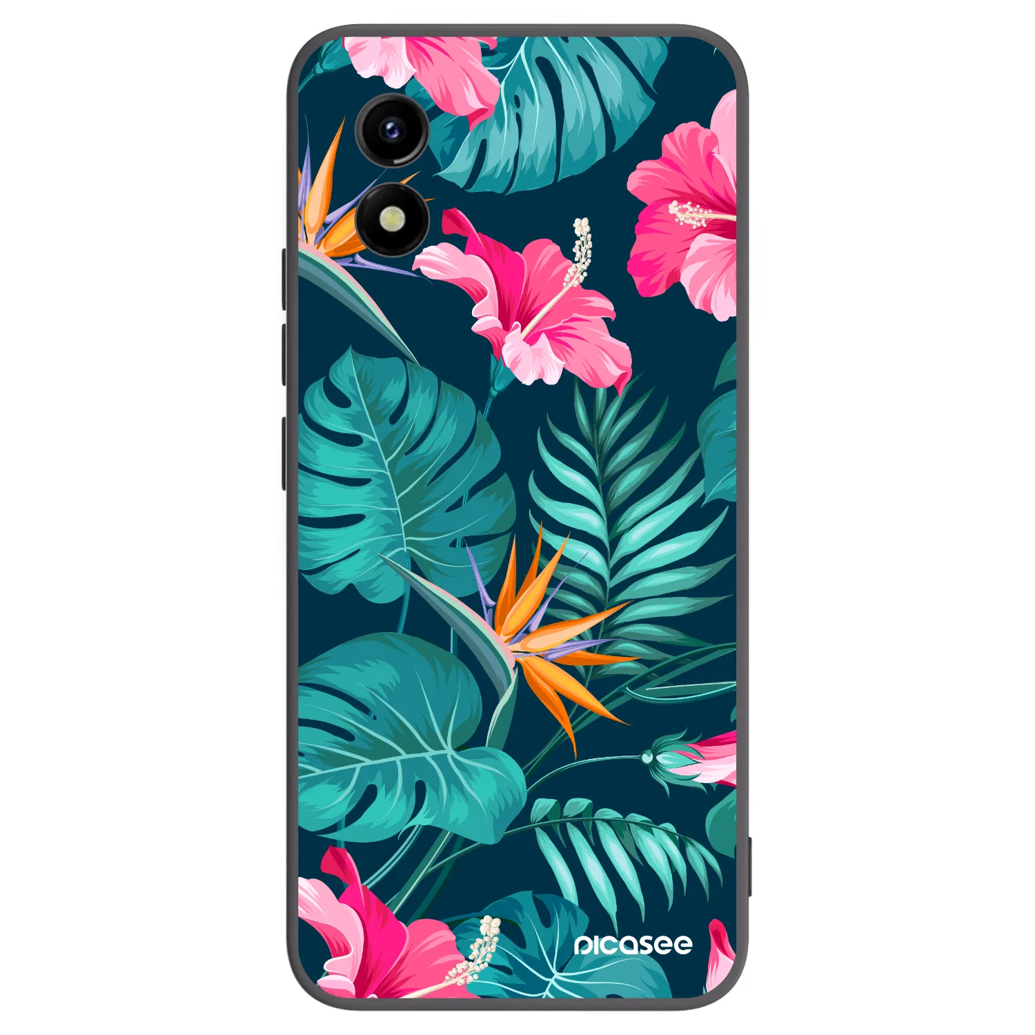Picasee silikonový černý obal pro Vivo Y01 - Pink Monstera