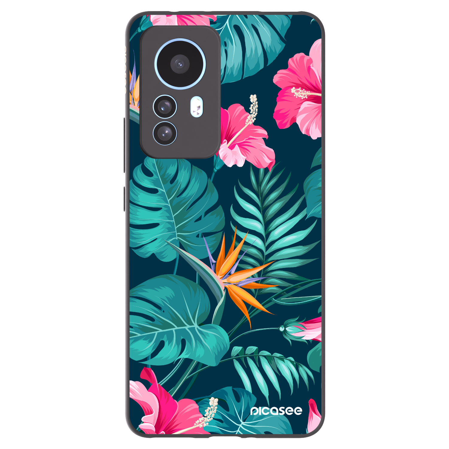Picasee silikonový černý obal pro Xiaomi 12T - Pink Monstera