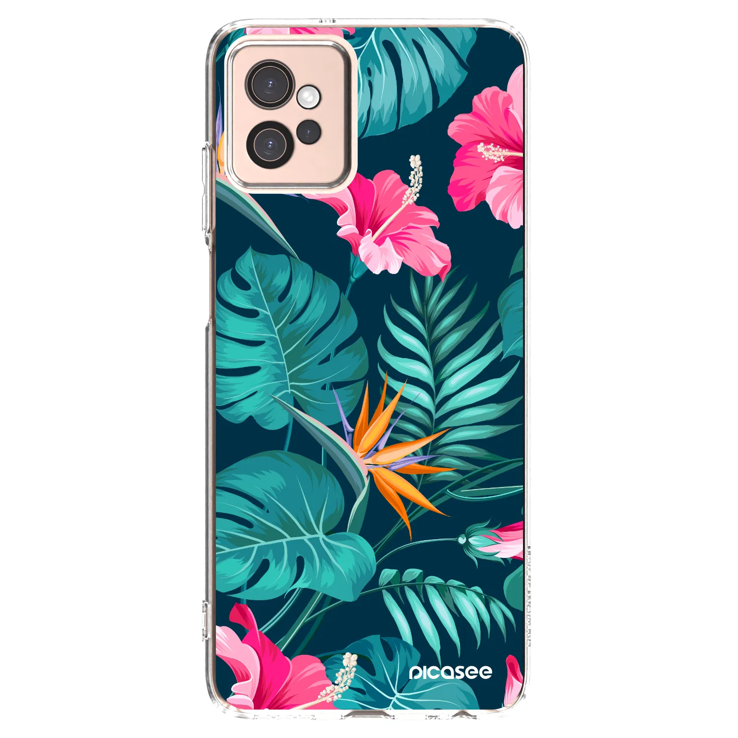Picasee silikonový průhledný obal pro Motorola Moto G32 - Pink Monstera