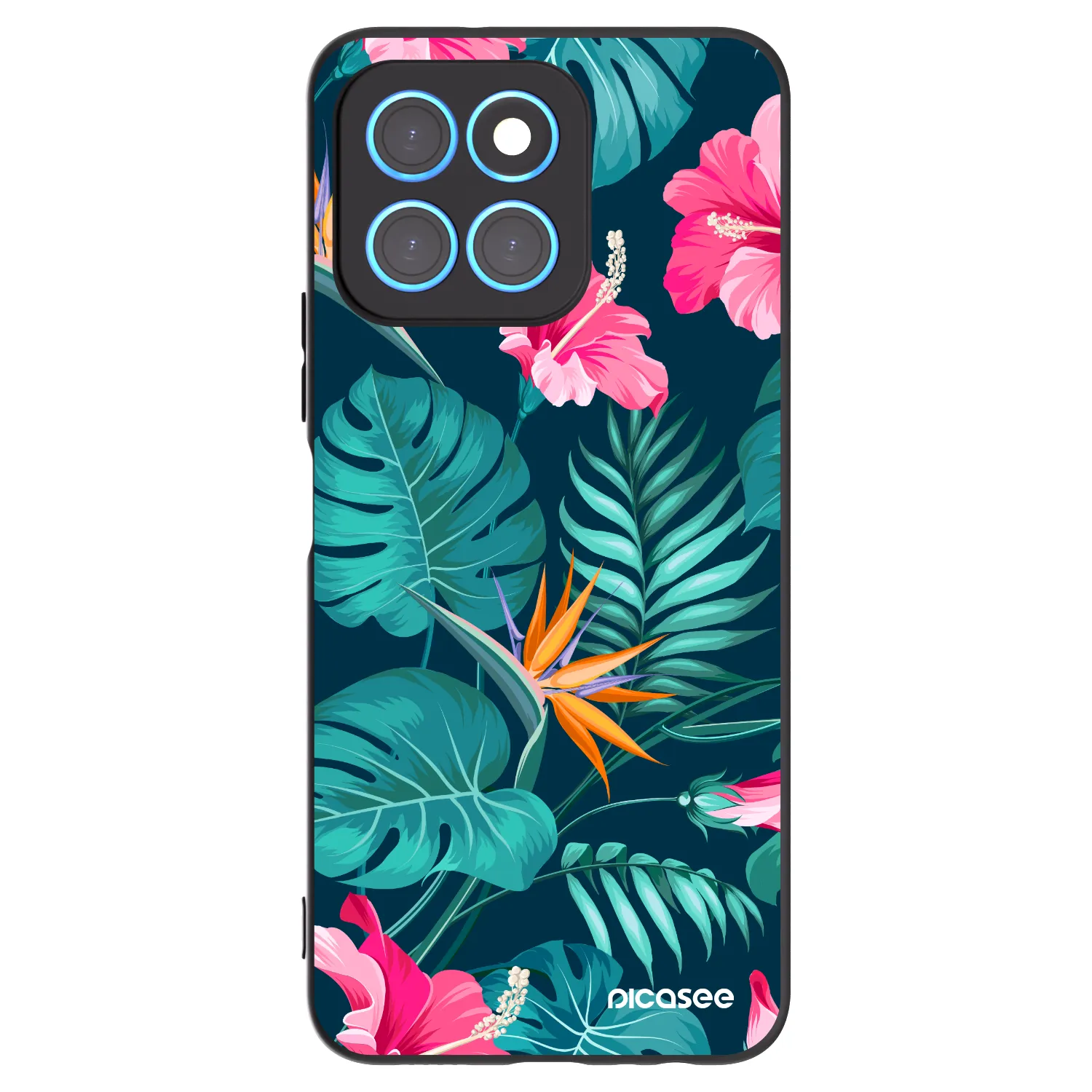 Picasee silikonový černý obal pro Honor X6 - Pink Monstera
