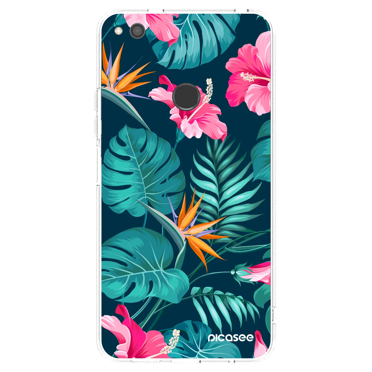 Picasee silikonový průhledný obal pro Huawei P9 Lite 2017 - Pink Monstera