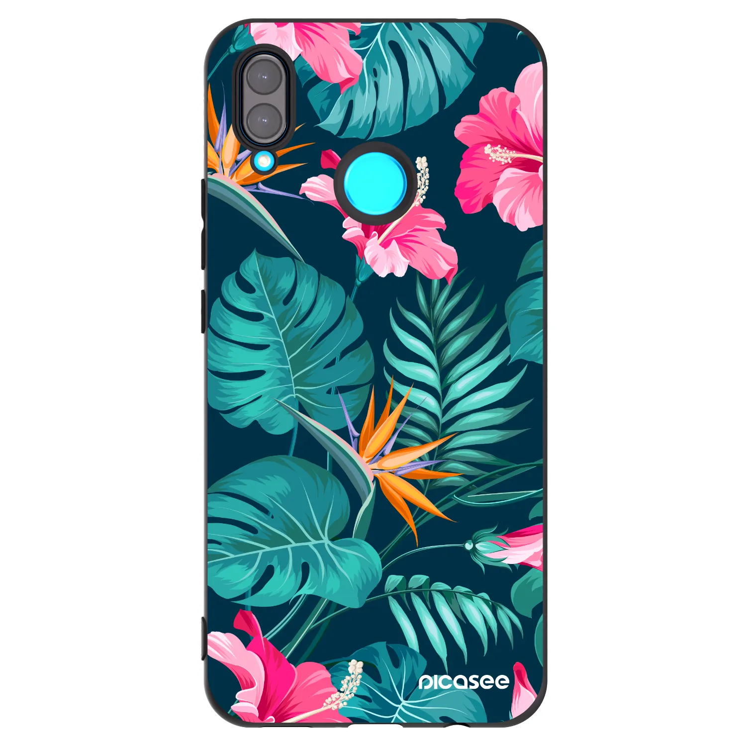 Picasee silikonový černý obal pro Huawei Nova 3 - Pink Monstera