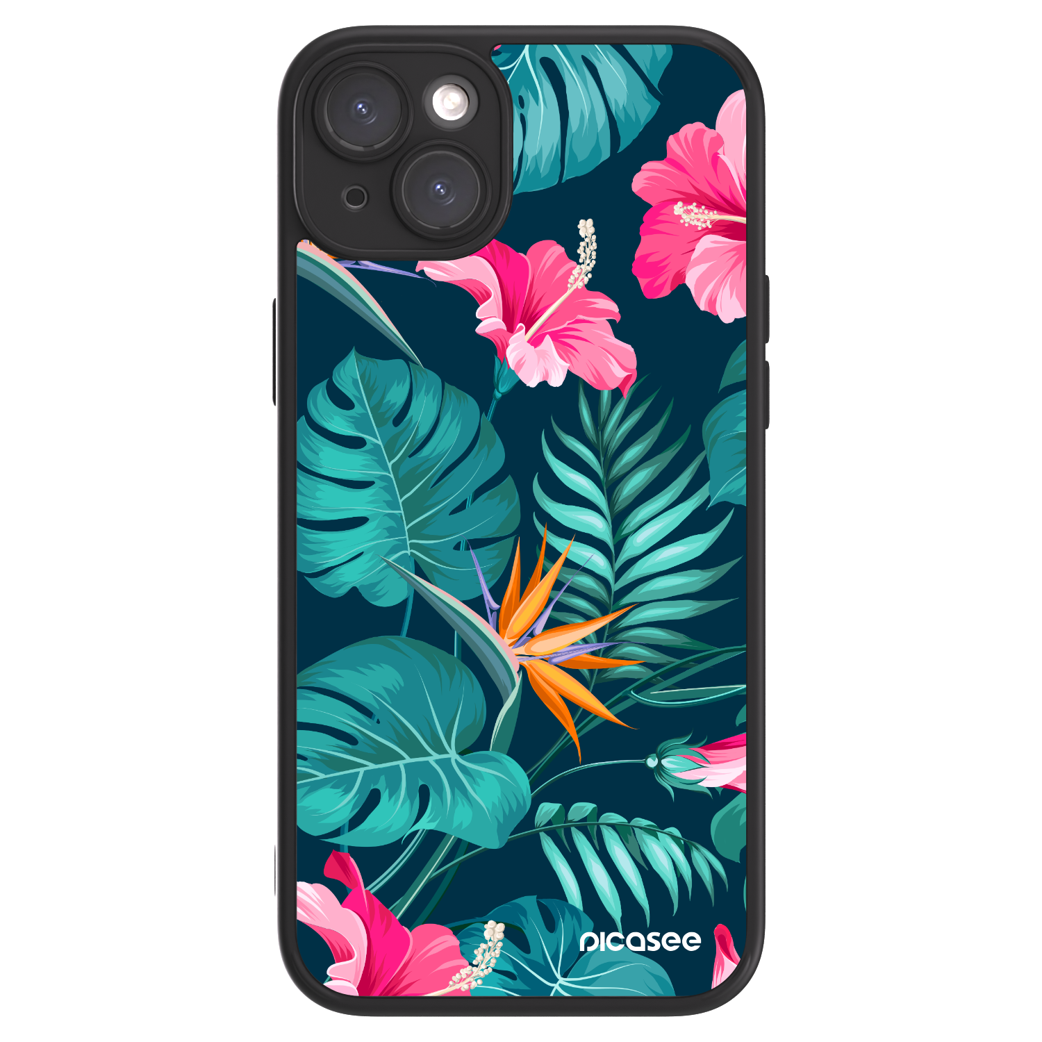 Picasee ULTIMATE CASE MagSafe pro Apple iPhone 15 Plus - Pink Monstera