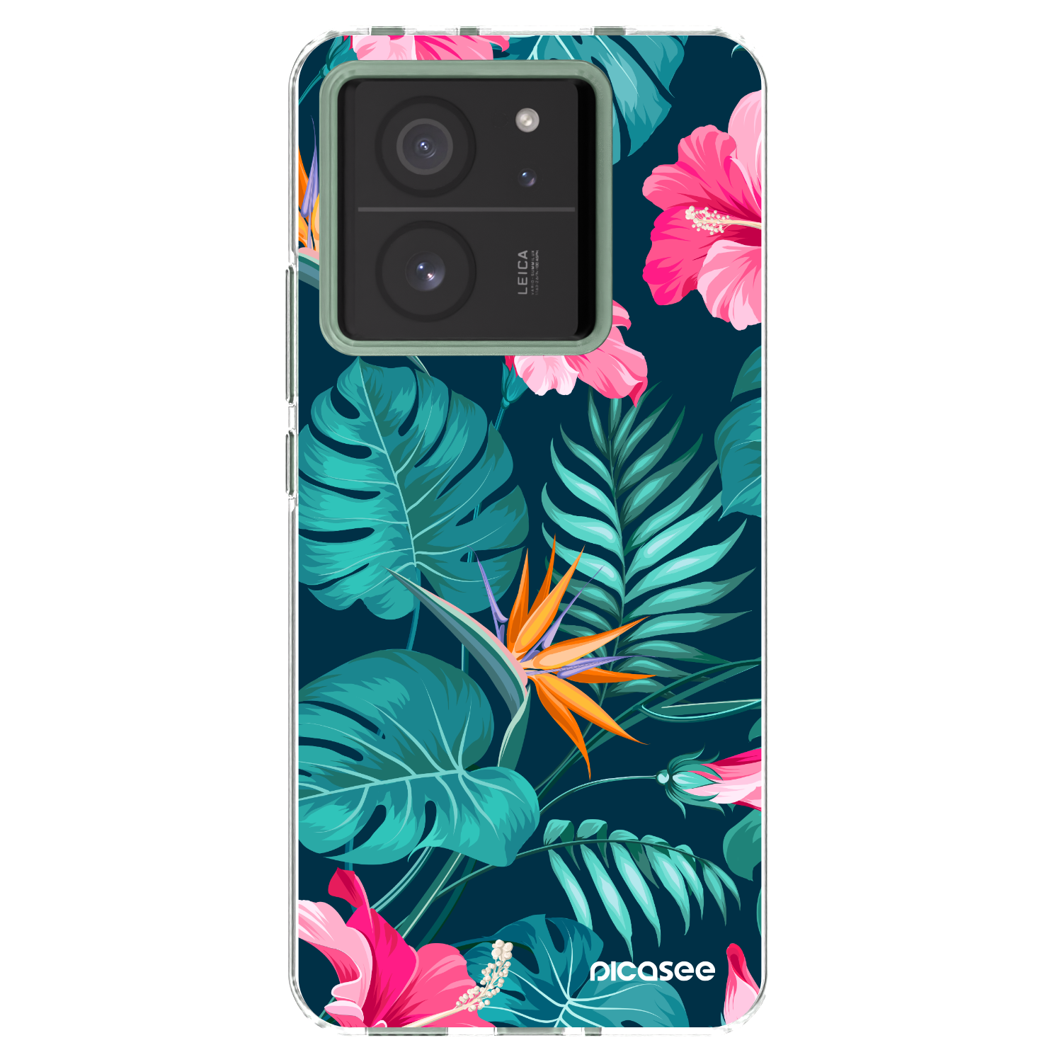 Picasee silikonový průhledný obal pro Xiaomi 13T - Pink Monstera