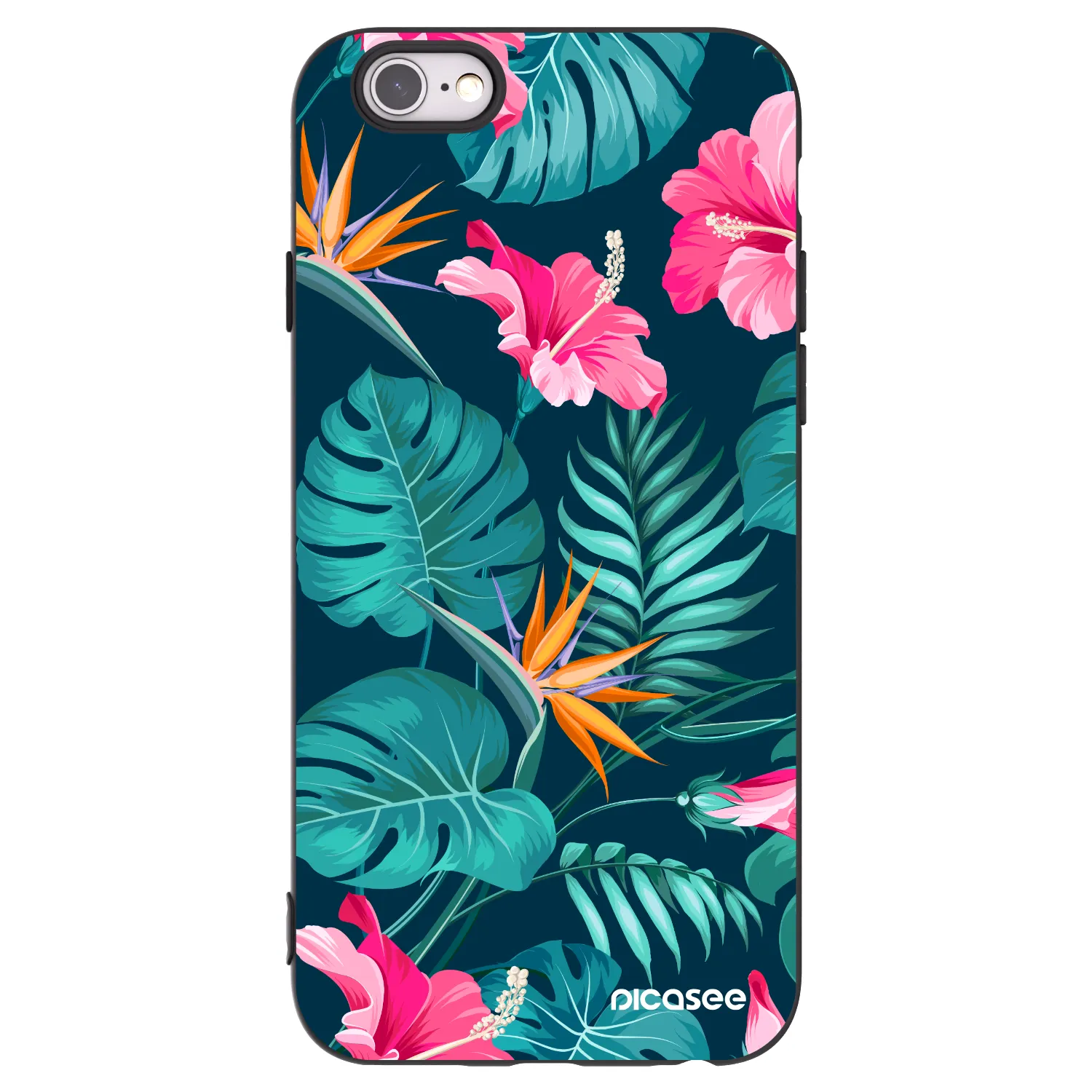Picasee silikonový černý obal pro Apple iPhone 6/6S - Pink Monstera