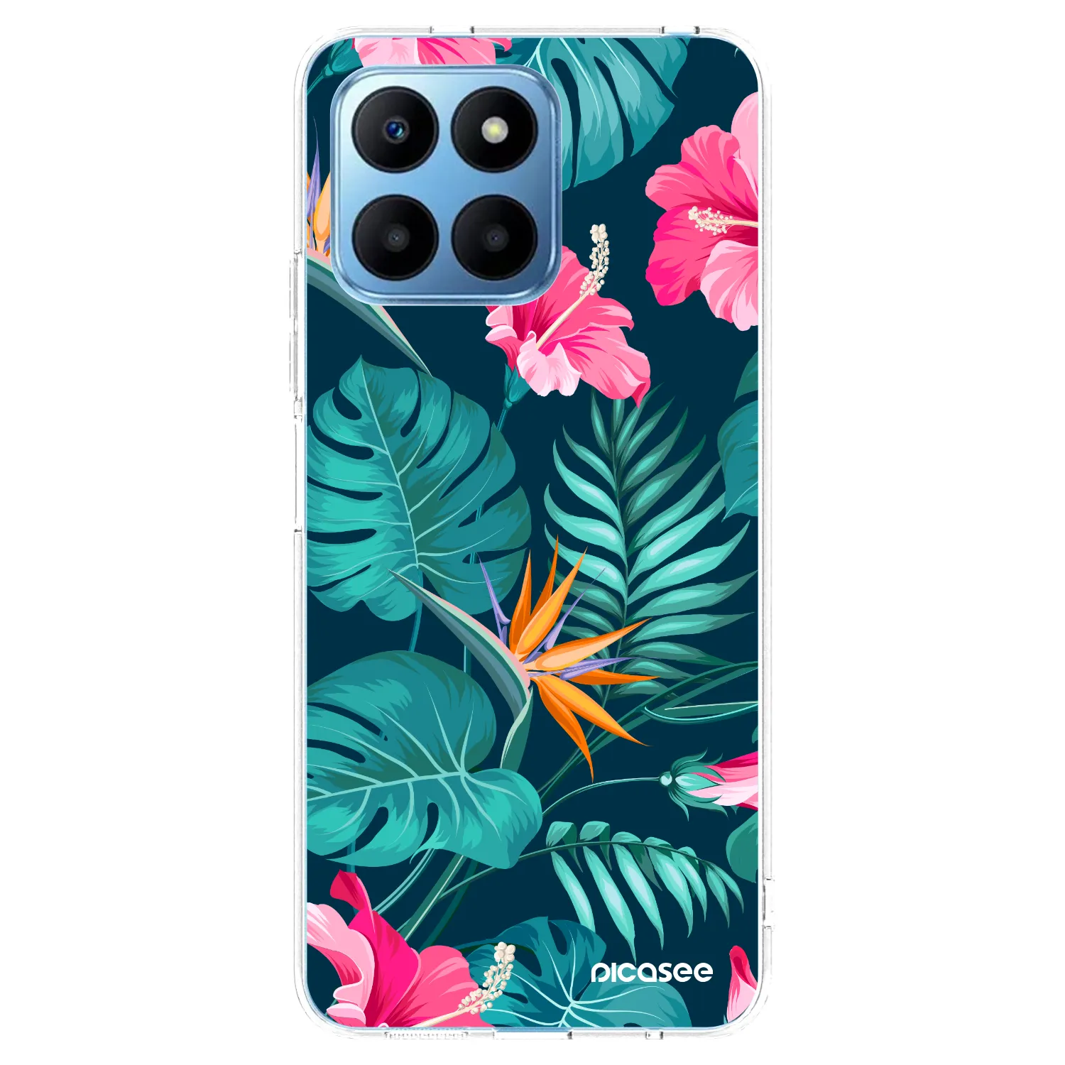 Picasee silikonový průhledný obal pro Honor 70 Lite - Pink Monstera