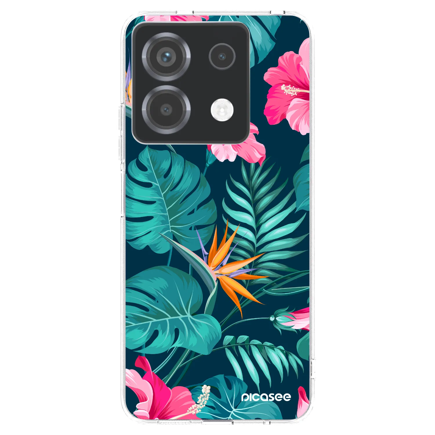 Picasee silikonový průhledný obal pro Xiaomi Poco X6 - Pink Monstera