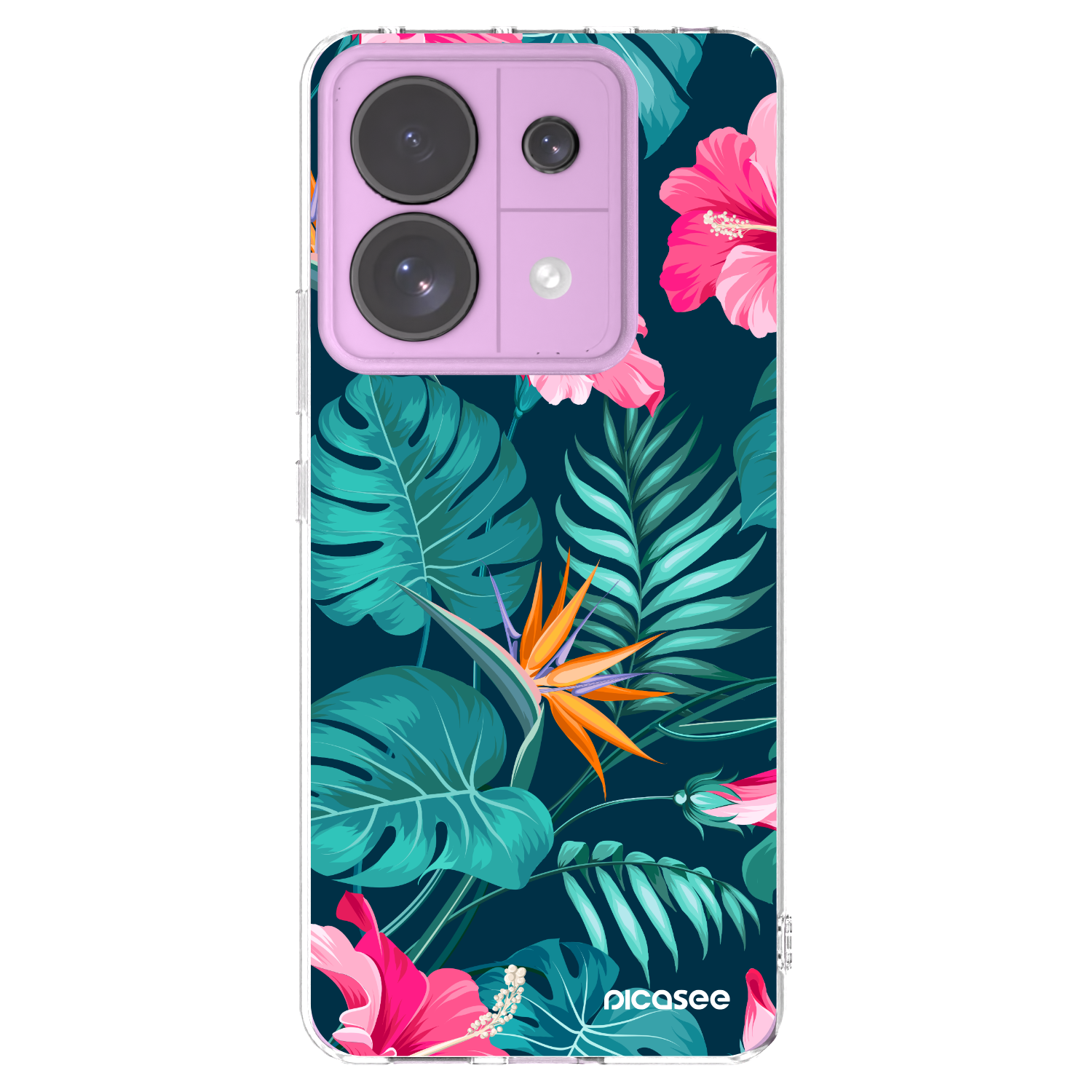 Picasee silikonový průhledný obal pro Xiaomi Redmi Note 13 Pro 5G - Pink Monstera