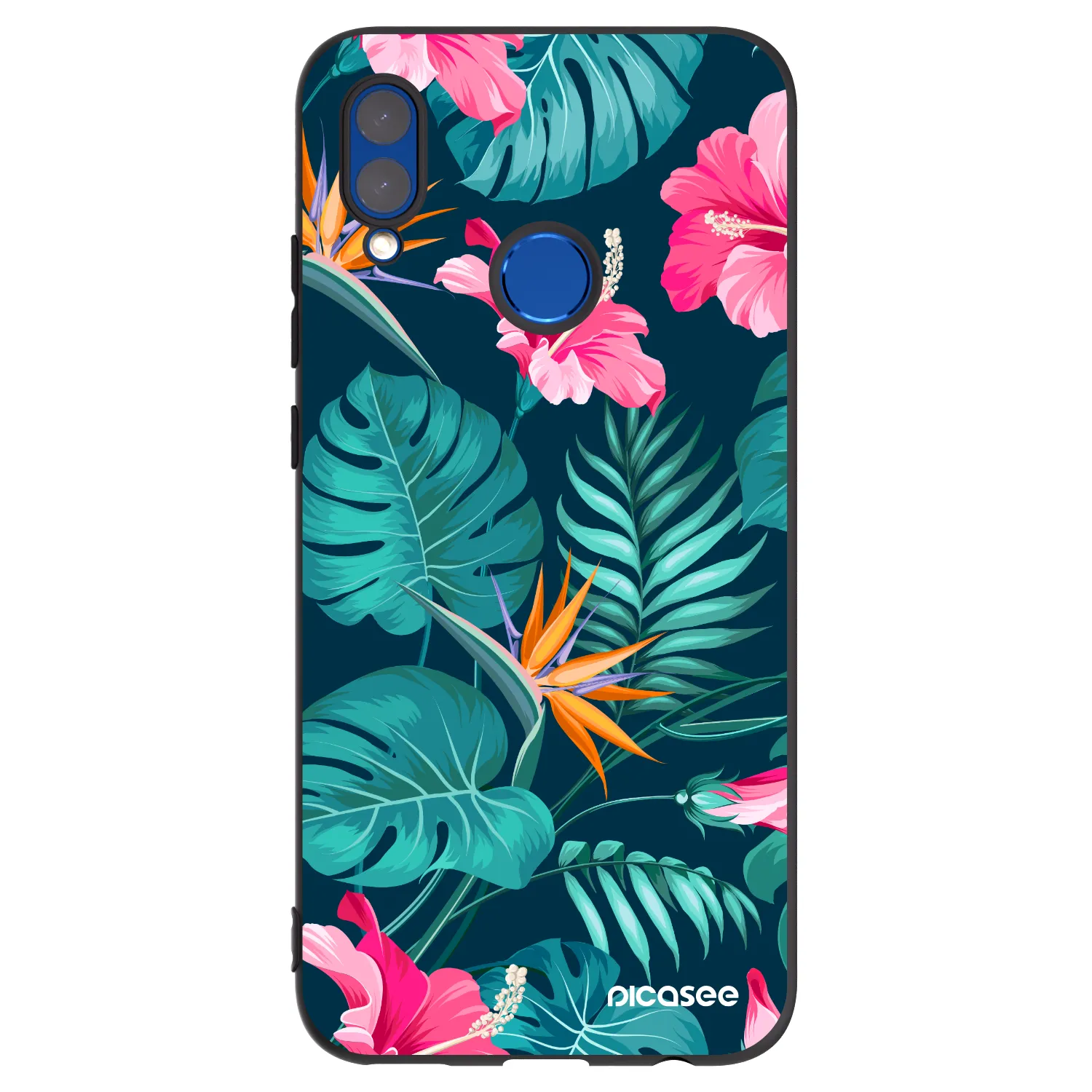 Picasee silikonový černý obal pro Honor 10 Lite - Pink Monstera