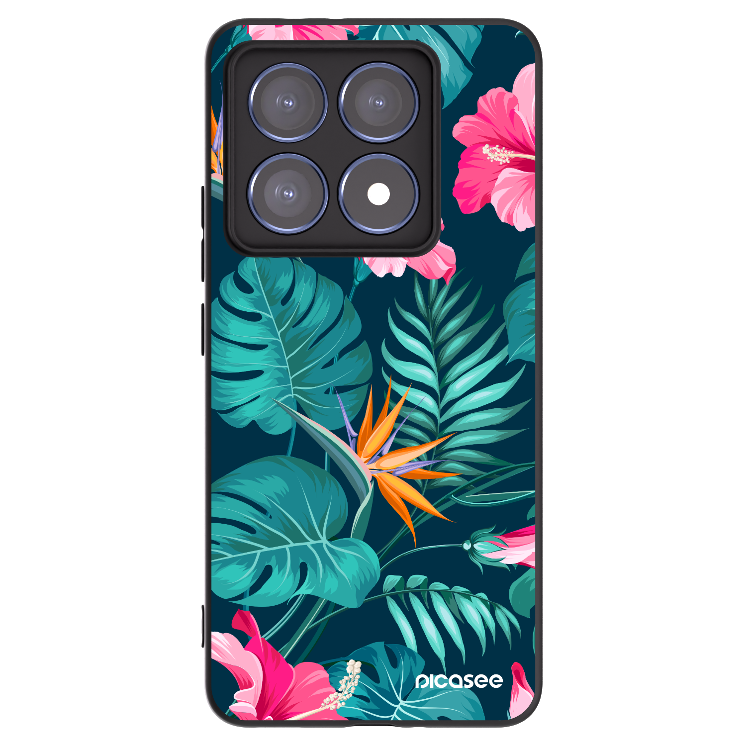 Picasee silikonový černý obal pro Xiaomi 14T Pro - Pink Monstera
