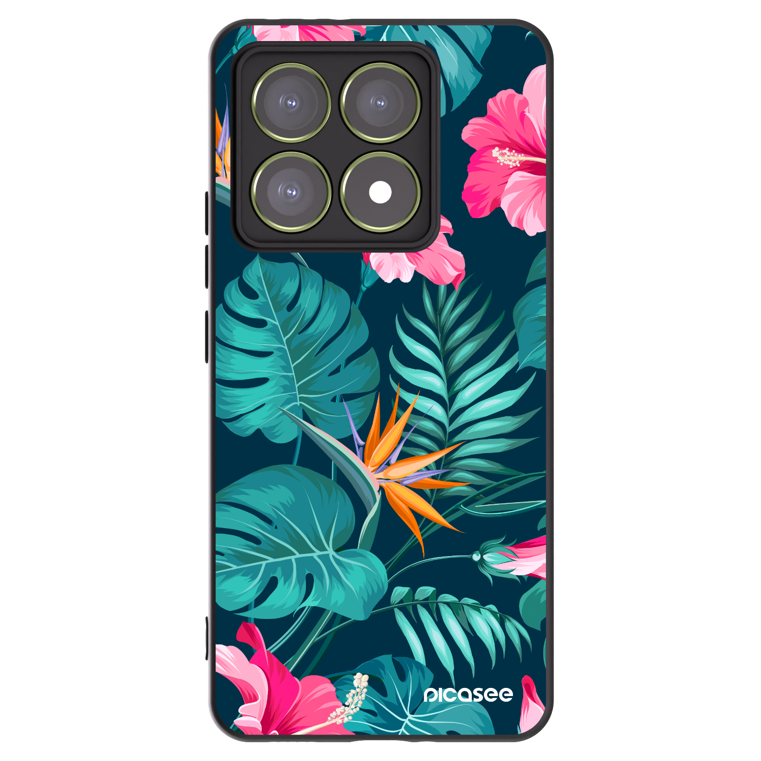 Picasee silikonový černý obal pro Xiaomi 14T - Pink Monstera