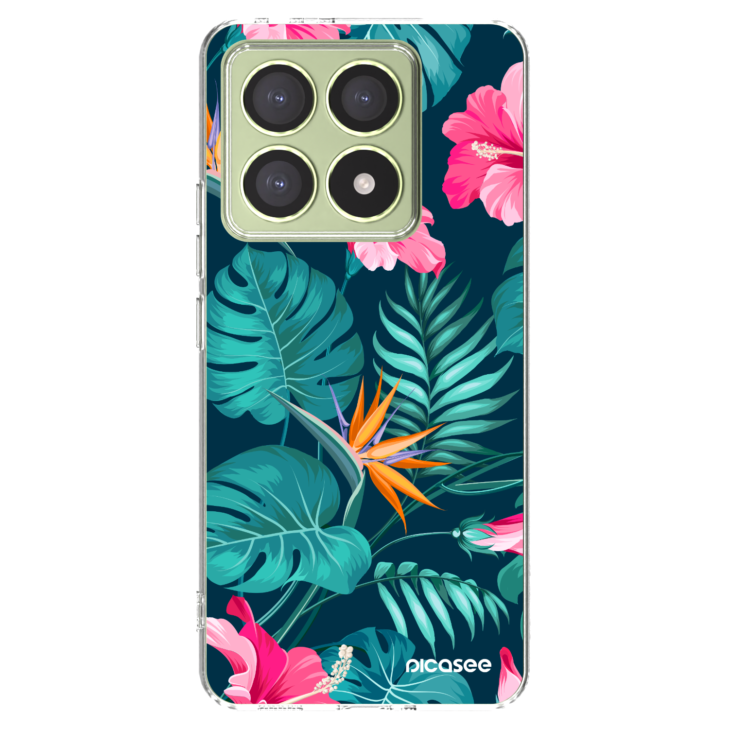 Picasee silikonový průhledný obal pro Xiaomi 14T - Pink Monstera