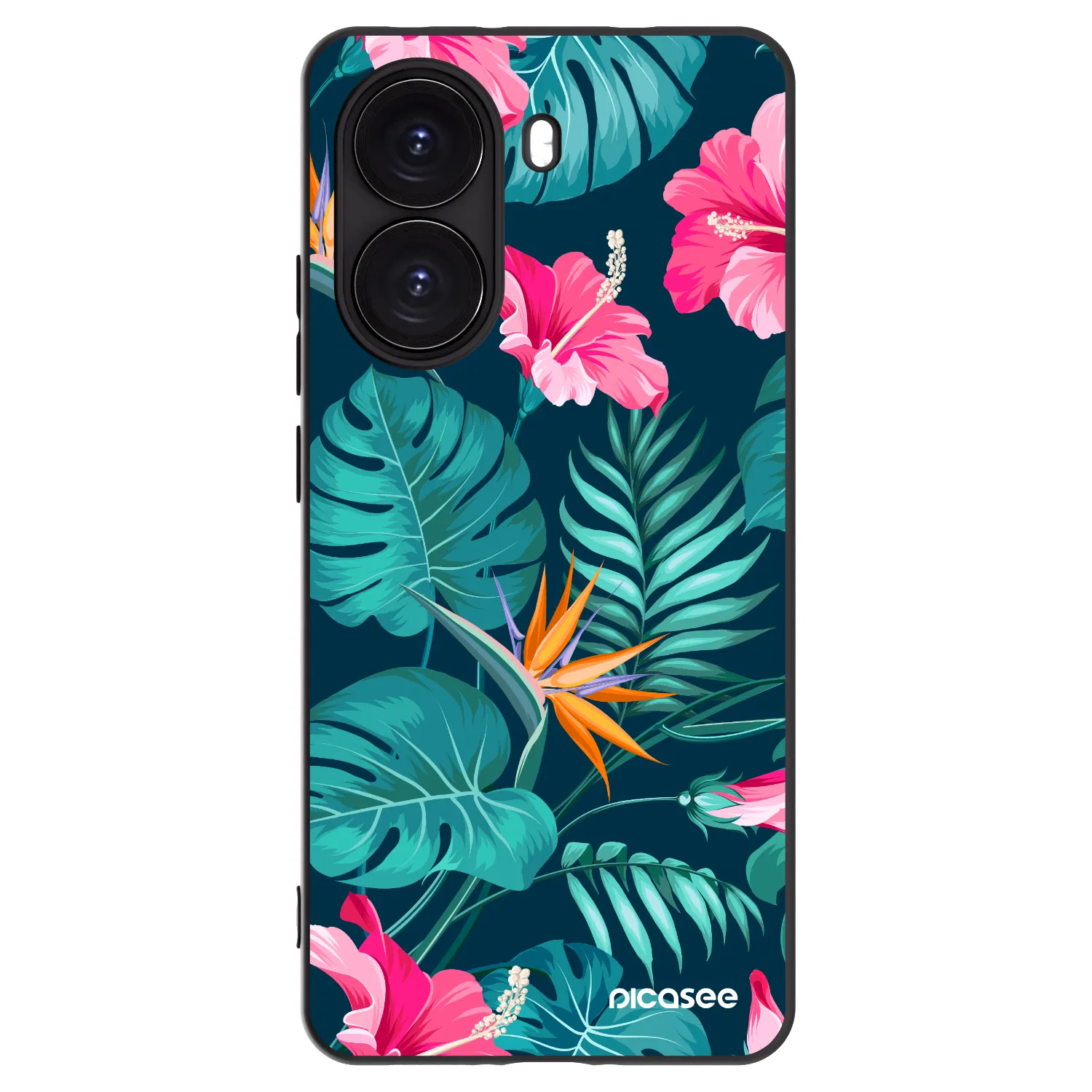 Picasee silikonový černý obal pro Xiaomi Poco X7 Pro 5G - Pink Monstera