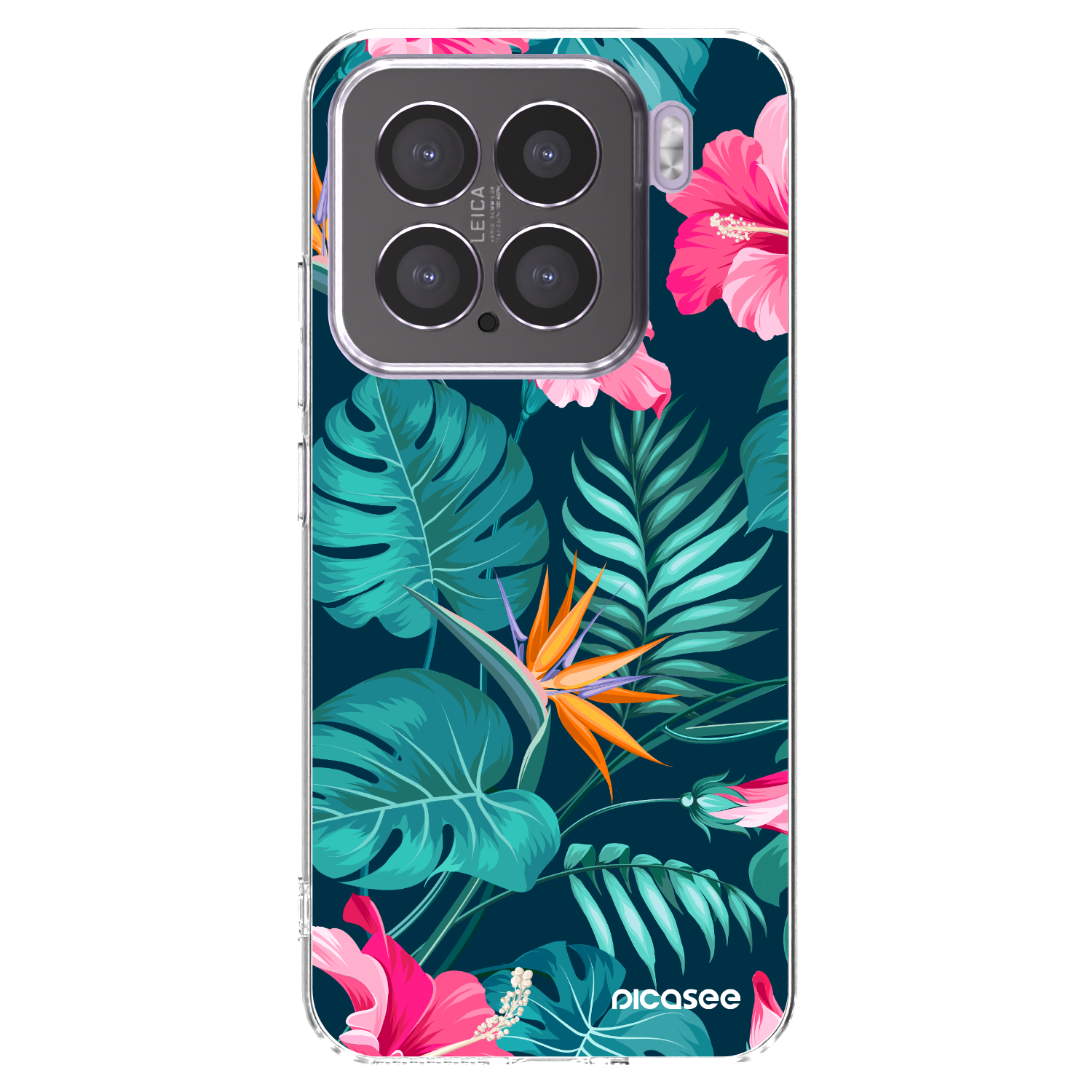 Picasee silikonový průhledný obal pro Xiaomi 15 - Pink Monstera