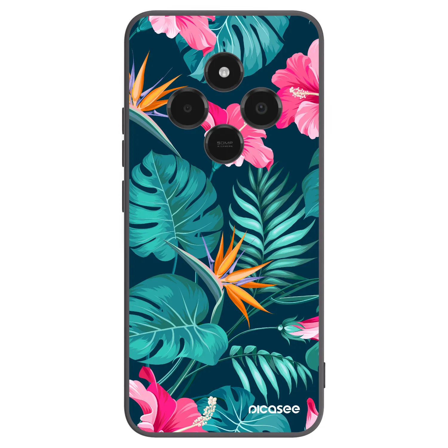 Picasee silikonový černý obal pro Xiaomi Poco C75 - Pink Monstera