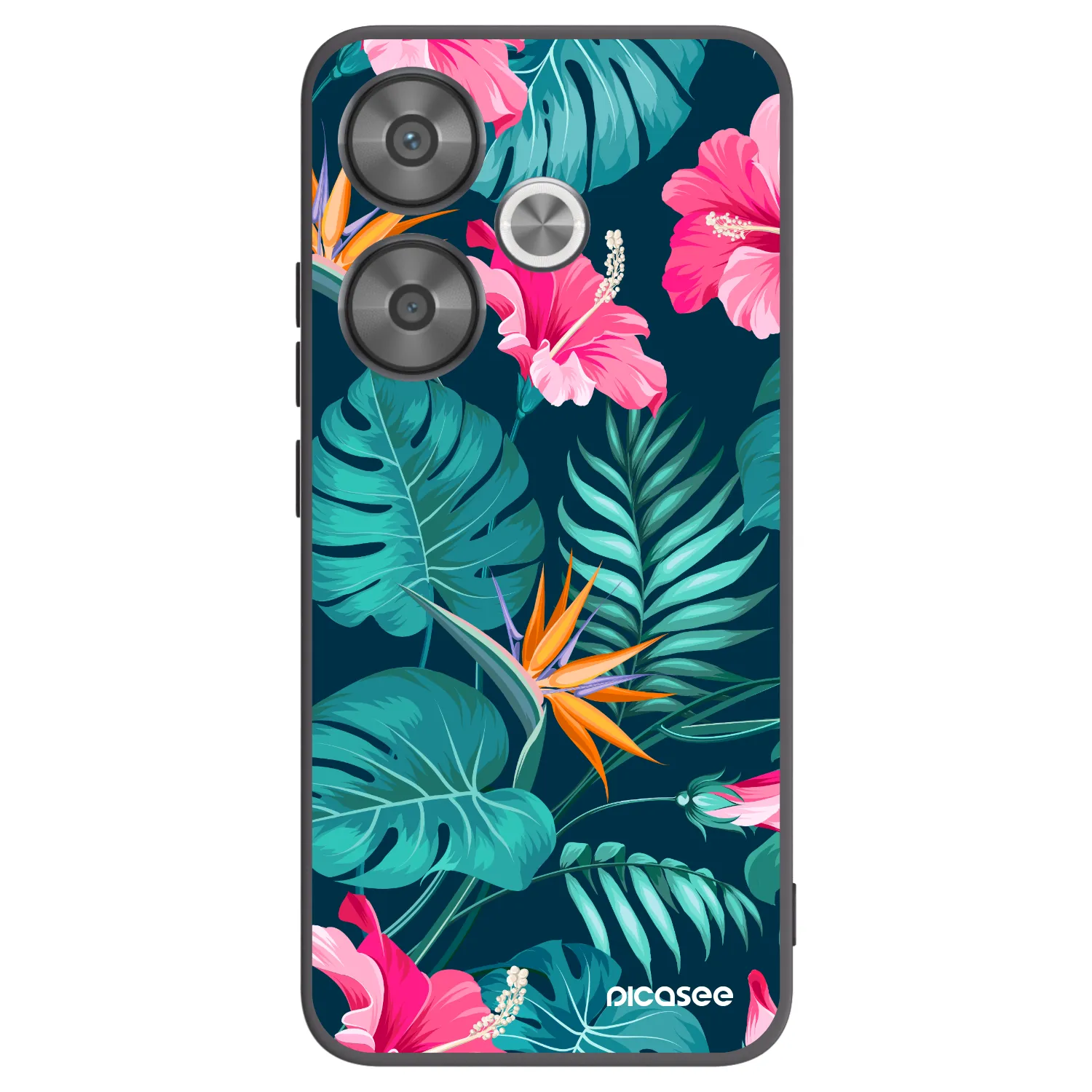 Picasee silikonový černý obal pro Xiaomi Poco F6 - Pink Monstera