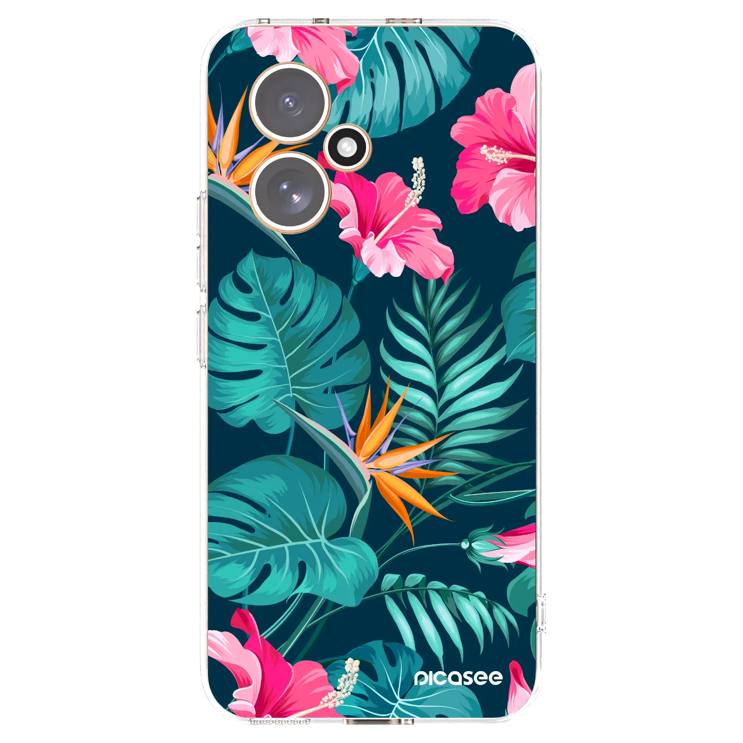 Picasee silikonový průhledný obal pro Honor 400 5G - Pink Monstera