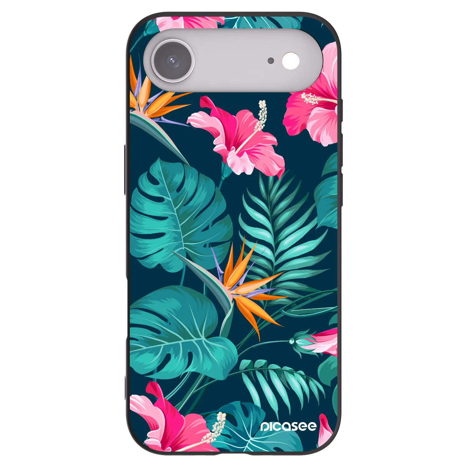 Picasee silikonový černý obal pro Apple iPhone Air - Pink Monstera