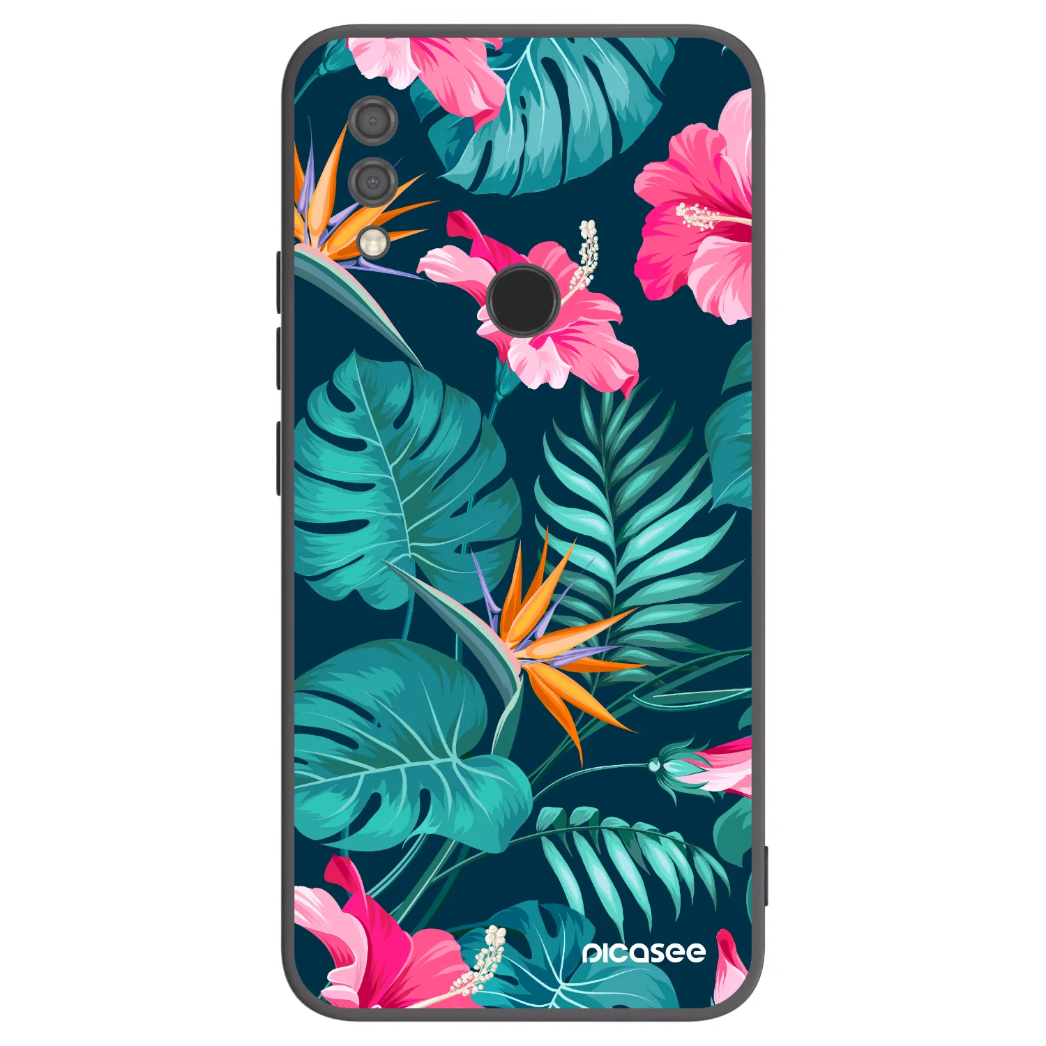Picasee silikonový černý obal pro Xiaomi Redmi 7 - Pink Monstera
