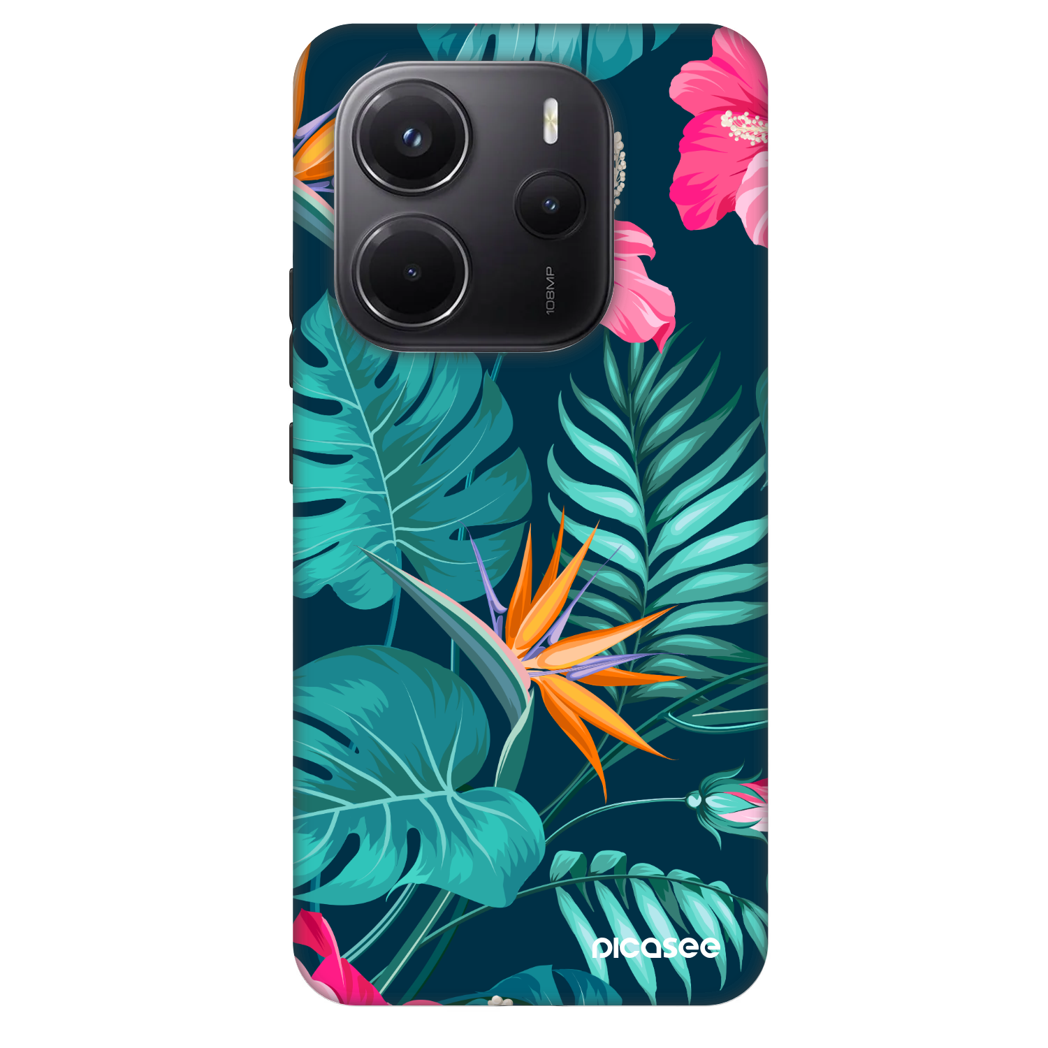 Picasee Fashion Case pro Xiaomi Redmi Note 14 5G - Pink Monstera