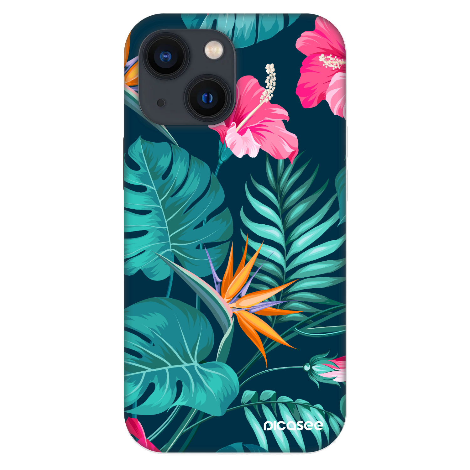 Picasee Fashion Case pro Apple iPhone 13 mini - Pink Monstera