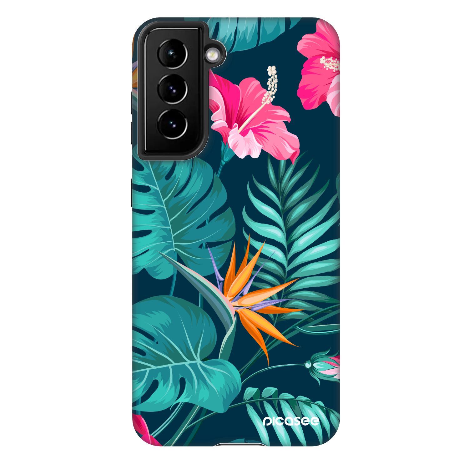 Picasee Fashion Case pro Samsung Galaxy S21 5G G991B - Pink Monstera