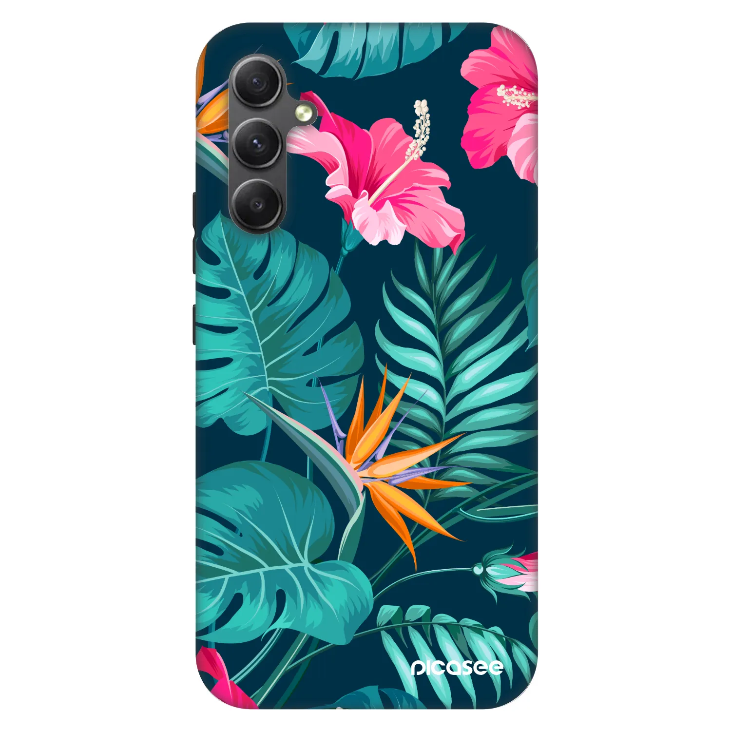 Picasee Fashion Case pro Samsung Galaxy A34 5G A346B - Pink Monstera