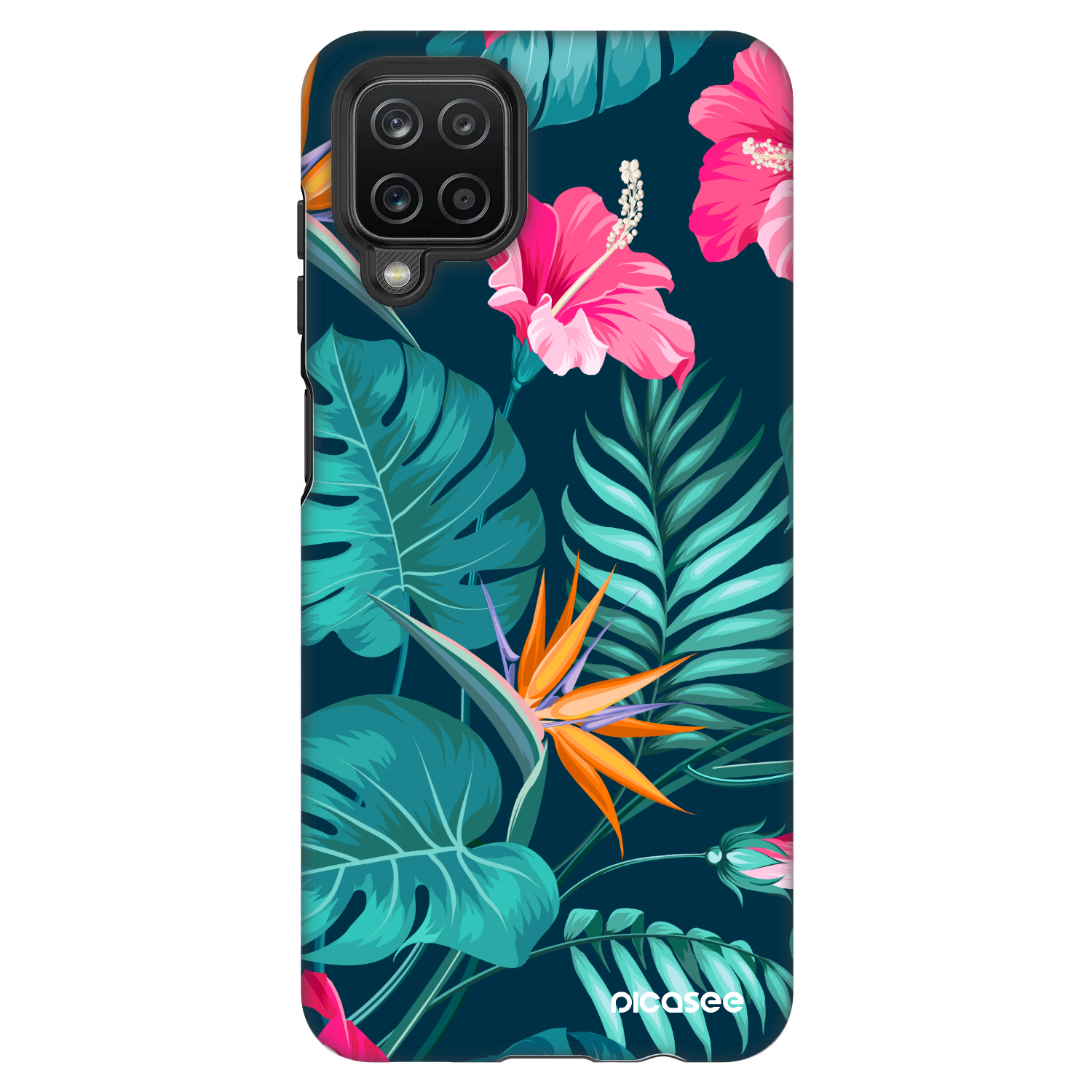 Picasee Fashion Case pro Samsung Galaxy A12 A125F - Pink Monstera