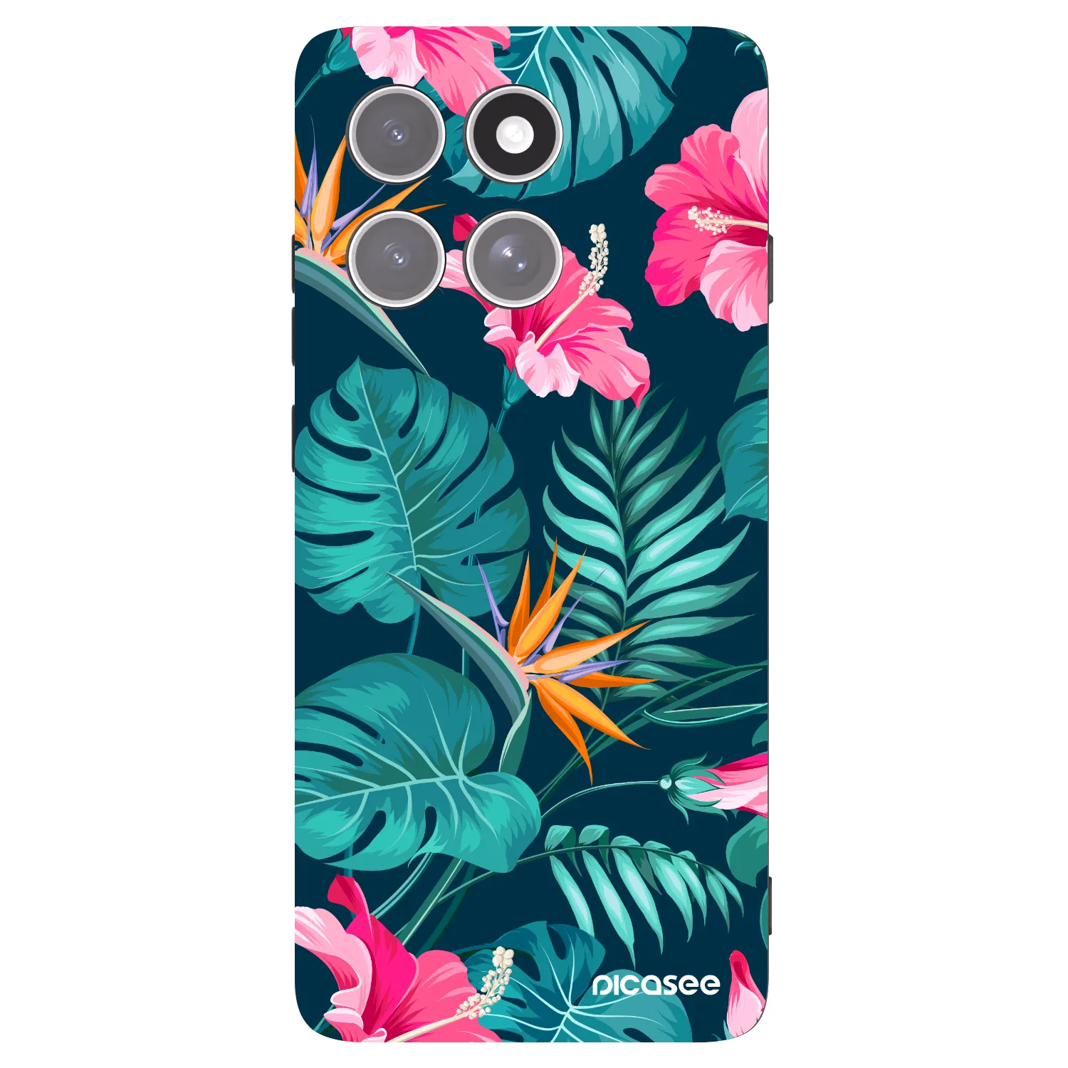 Picasee silikonový černý obal pro Motorola Edge 60 Pro - Pink Monstera