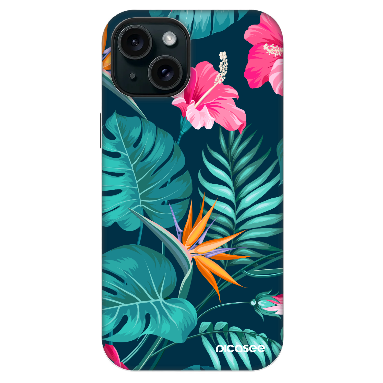 Picasee Fashion Case MagSafe Apple iPhone 13 - Pink Monstera