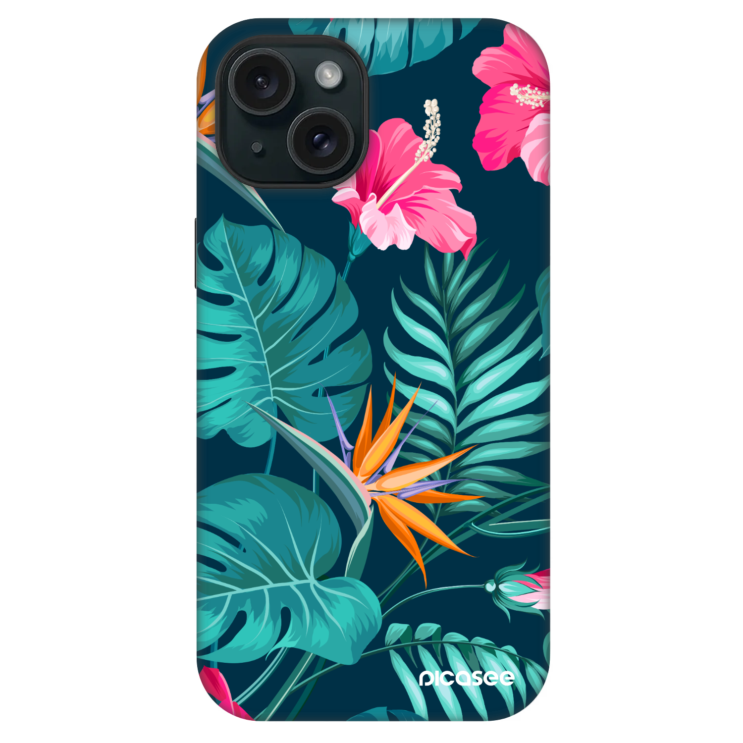 Picasee Fashion Case MagSafe Apple iPhone 15 - Pink Monstera
