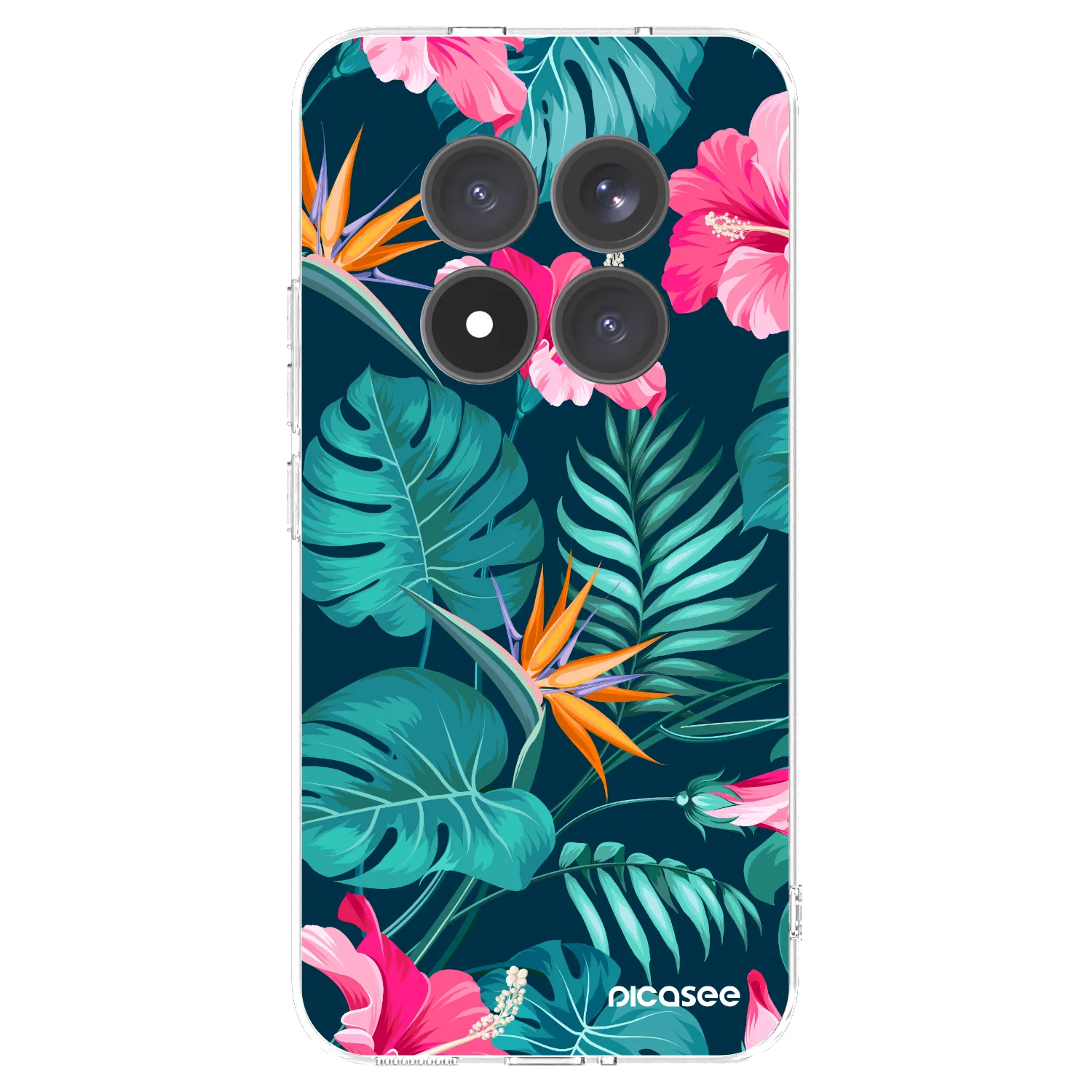 Picasee silikonový průhledný obal pro Xiaomi Redmi Note 15 Pro+ - Pink Monstera
