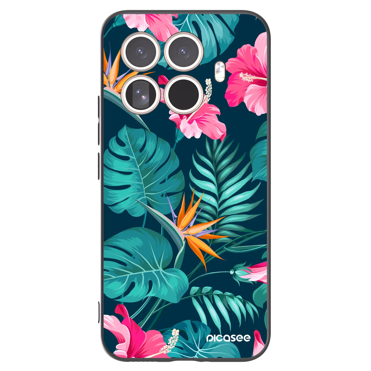 Picasee silikonový černý obal pro Xiaomi 15T Pro - Pink Monstera