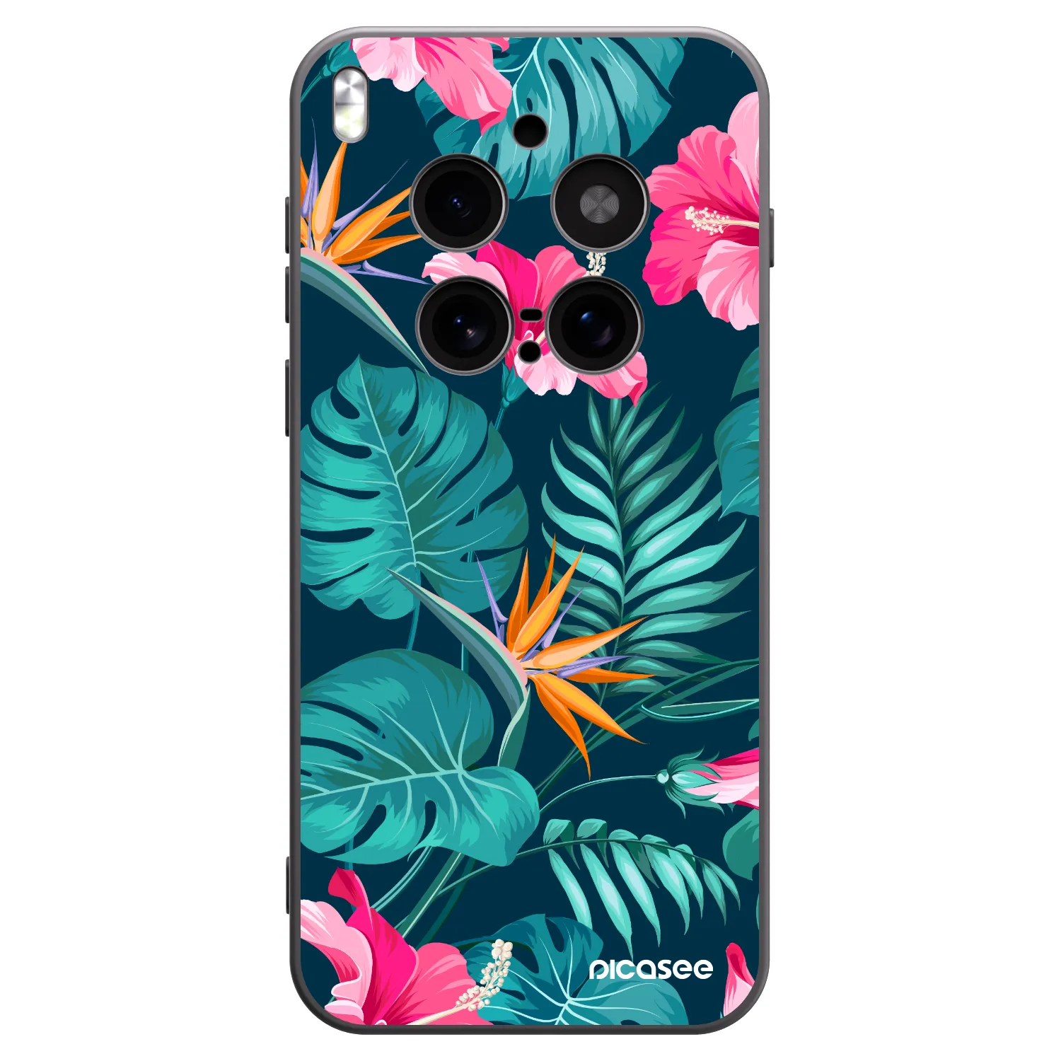 Picasee silikonový černý obal pro Vivo X300 Pro - Pink Monstera