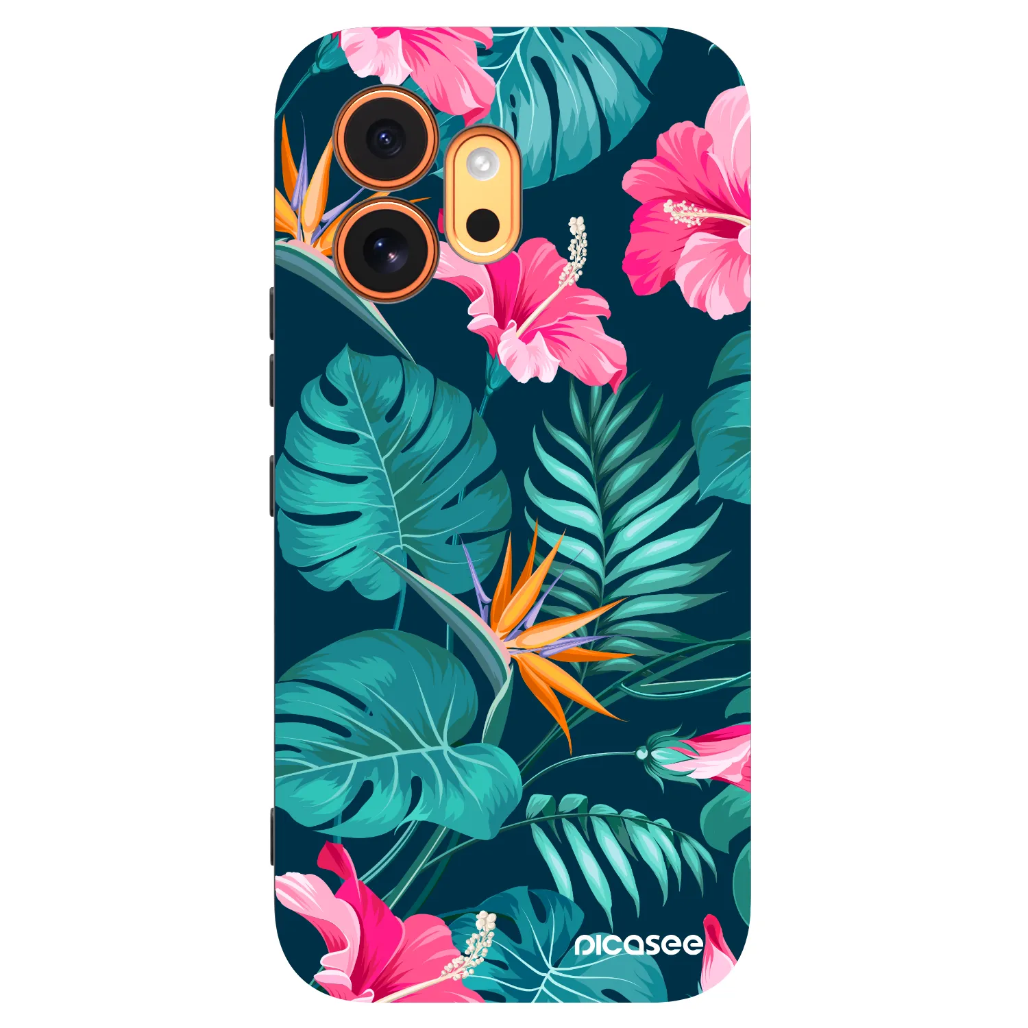 Picasee silikonový černý obal pro Honor 600 - Pink Monstera