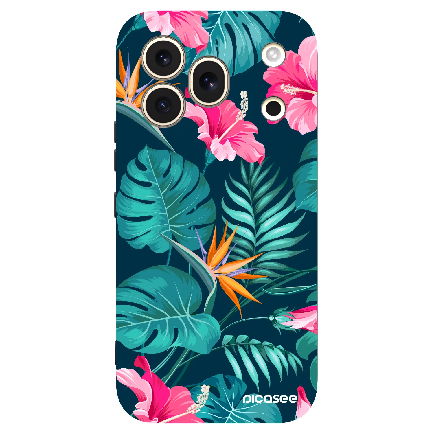 Picasee silikonový černý obal pro Honor 600 Pro - Pink Monstera