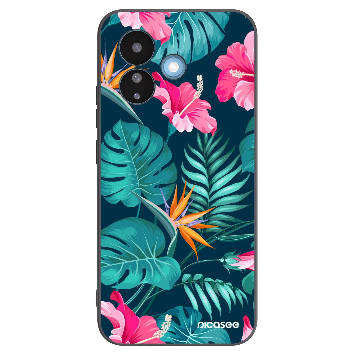 Picasee silikonový černý obal pro Xiaomi Redmi Note 17 Pro 5G - Pink Monstera