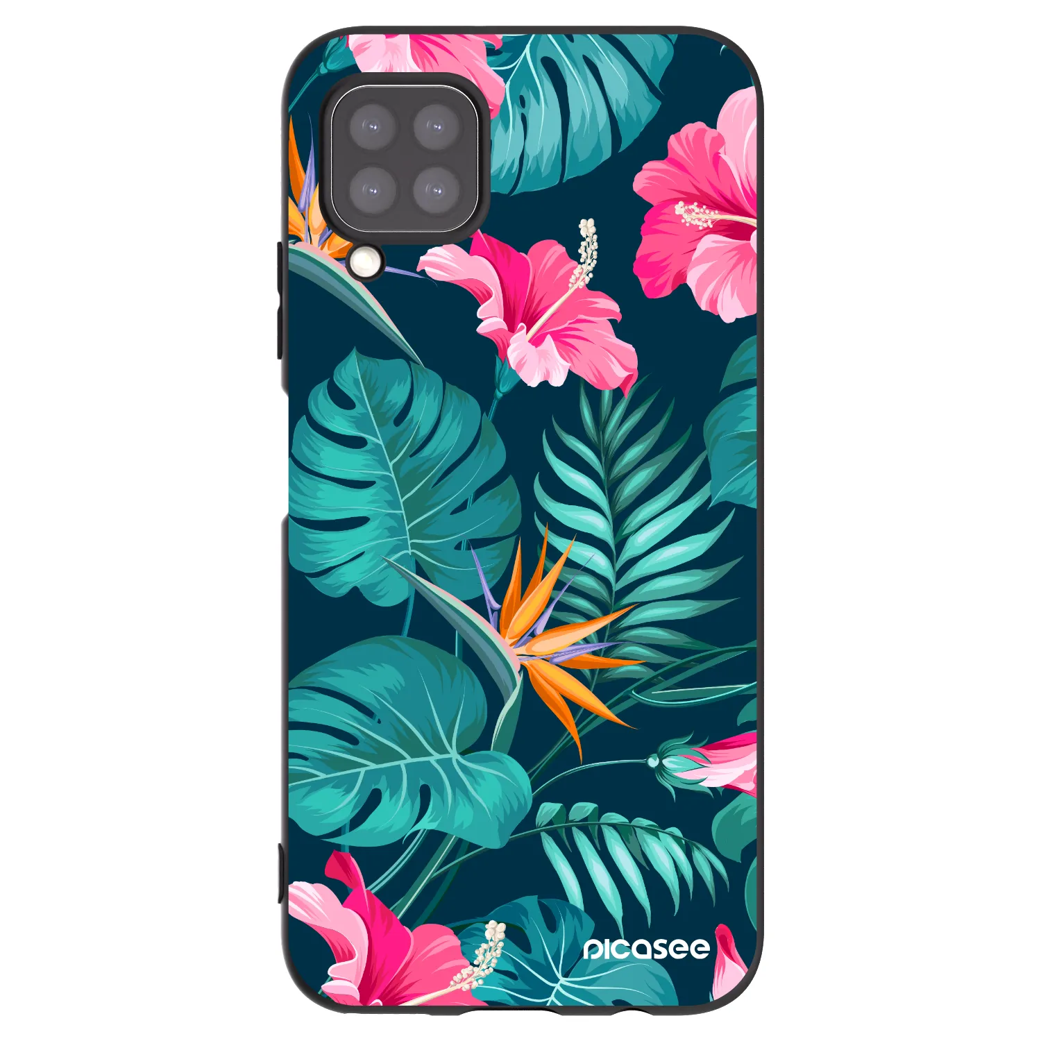 Picasee silikonový černý obal pro Huawei P40 Lite - Pink Monstera